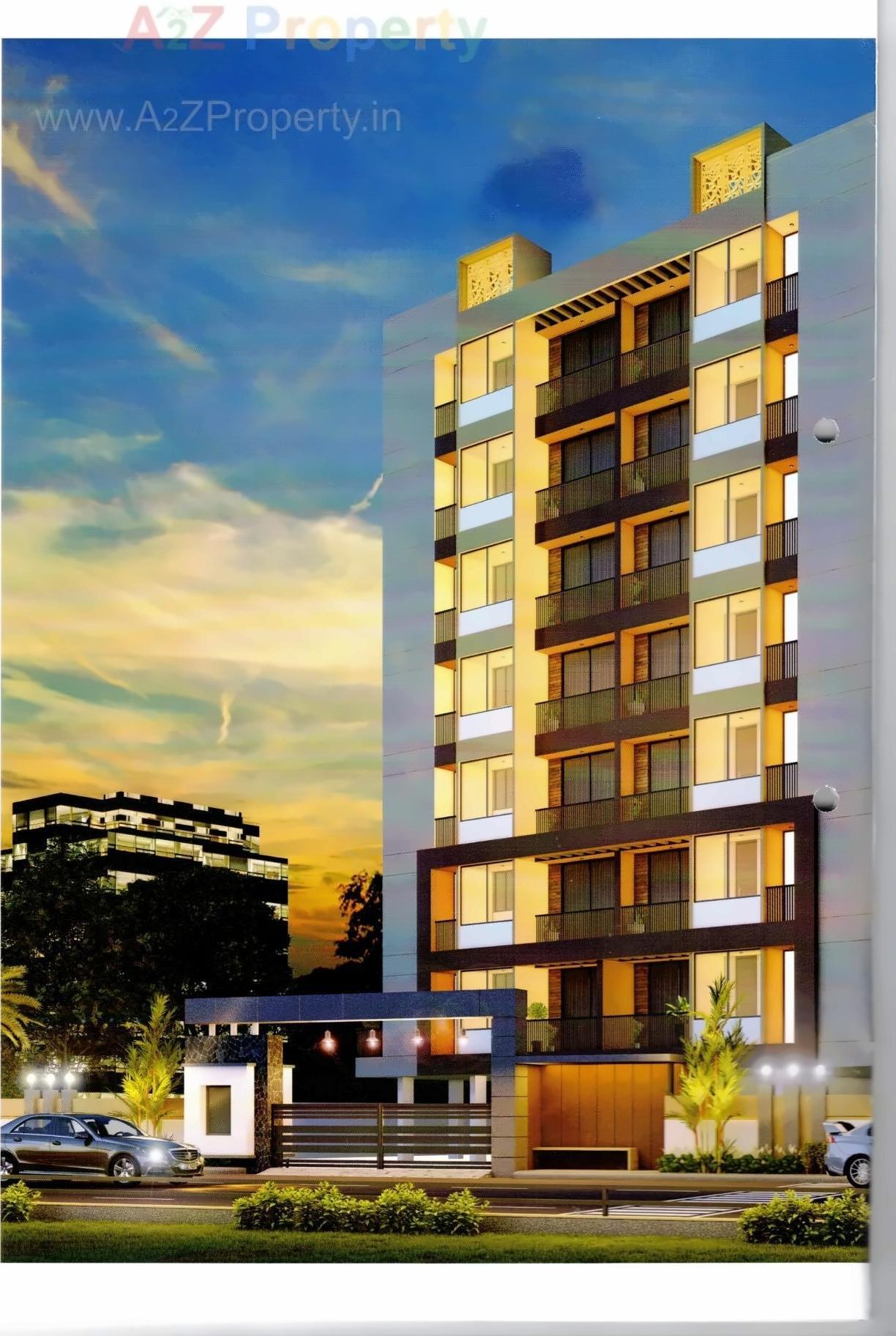 3D Elevation of real estate project Maruti Parisar located at Mavdi, Rajkot, Gujarat