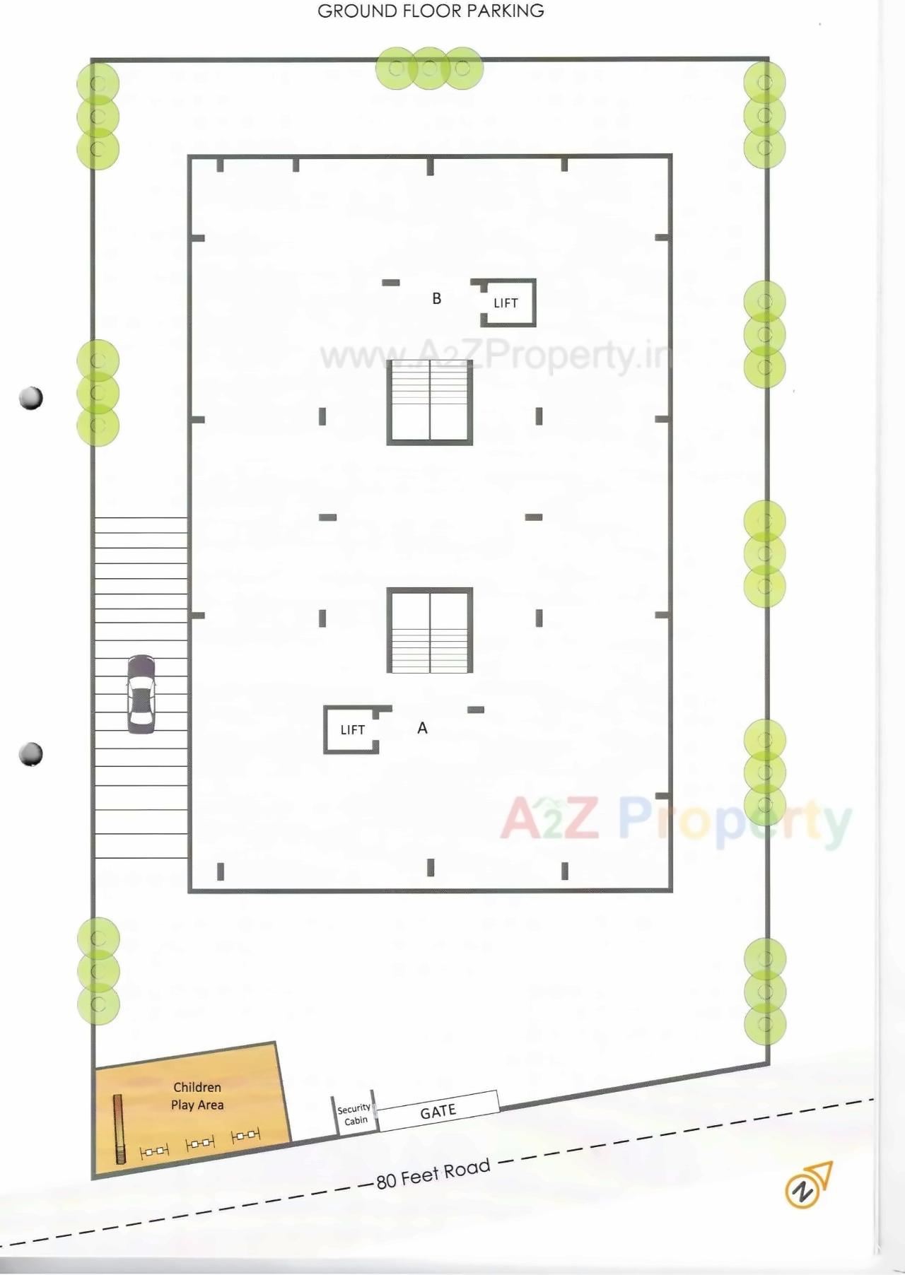Layout of real estate project Maruti Parisar located at Mavdi, Rajkot, Gujarat