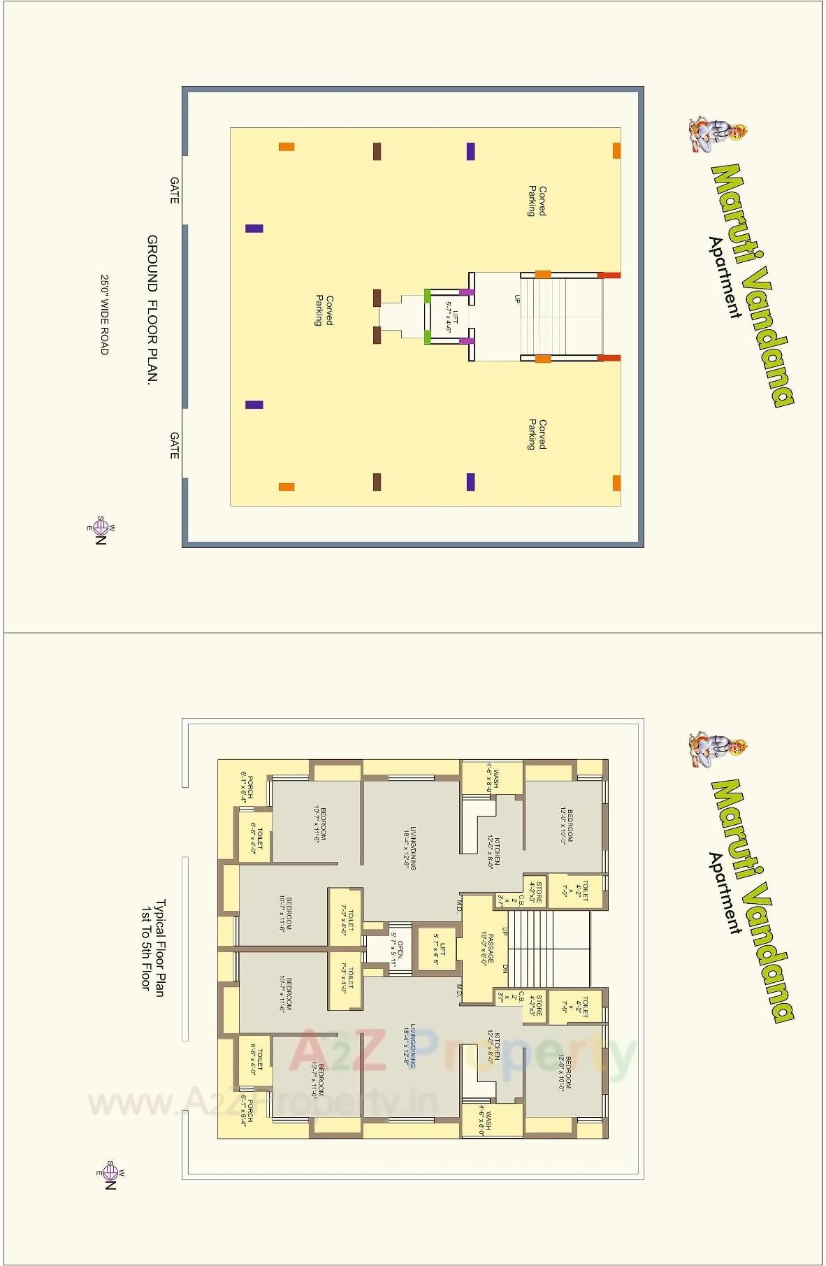 Layout of real estate project Maruti Vandana located at Mavdi, Rajkot, Gujarat