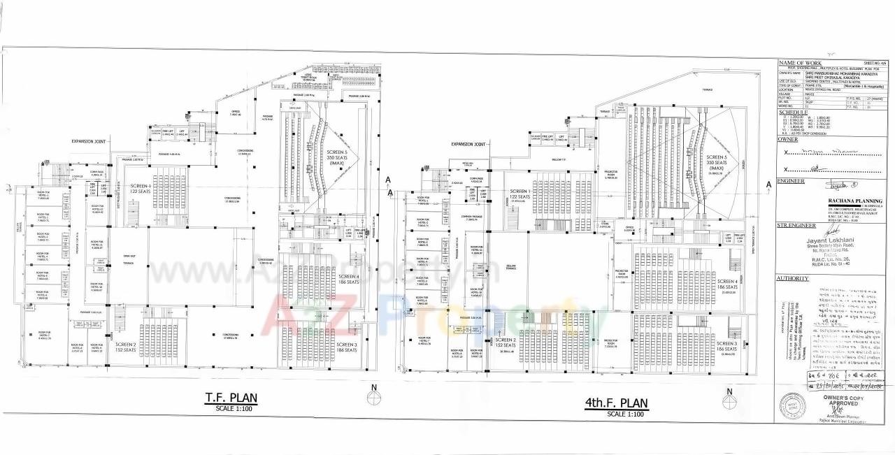 Layout of real estate project Marvel Plus located at Mavdi, Rajkot, Gujarat