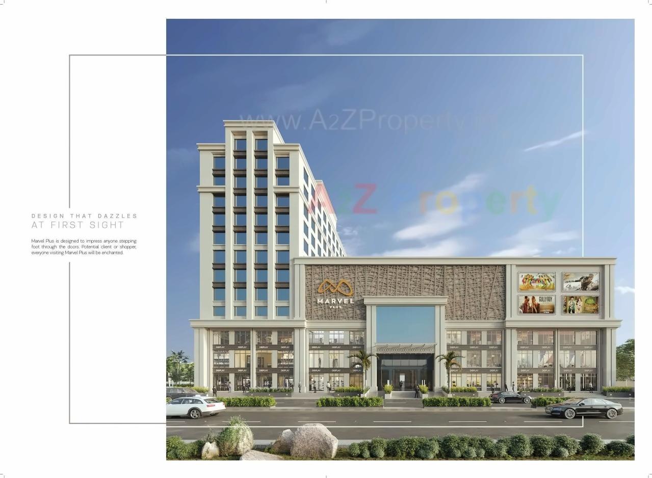 3D Elevation of real estate project Marvel Plus located at Mavdi, Rajkot, Gujarat
