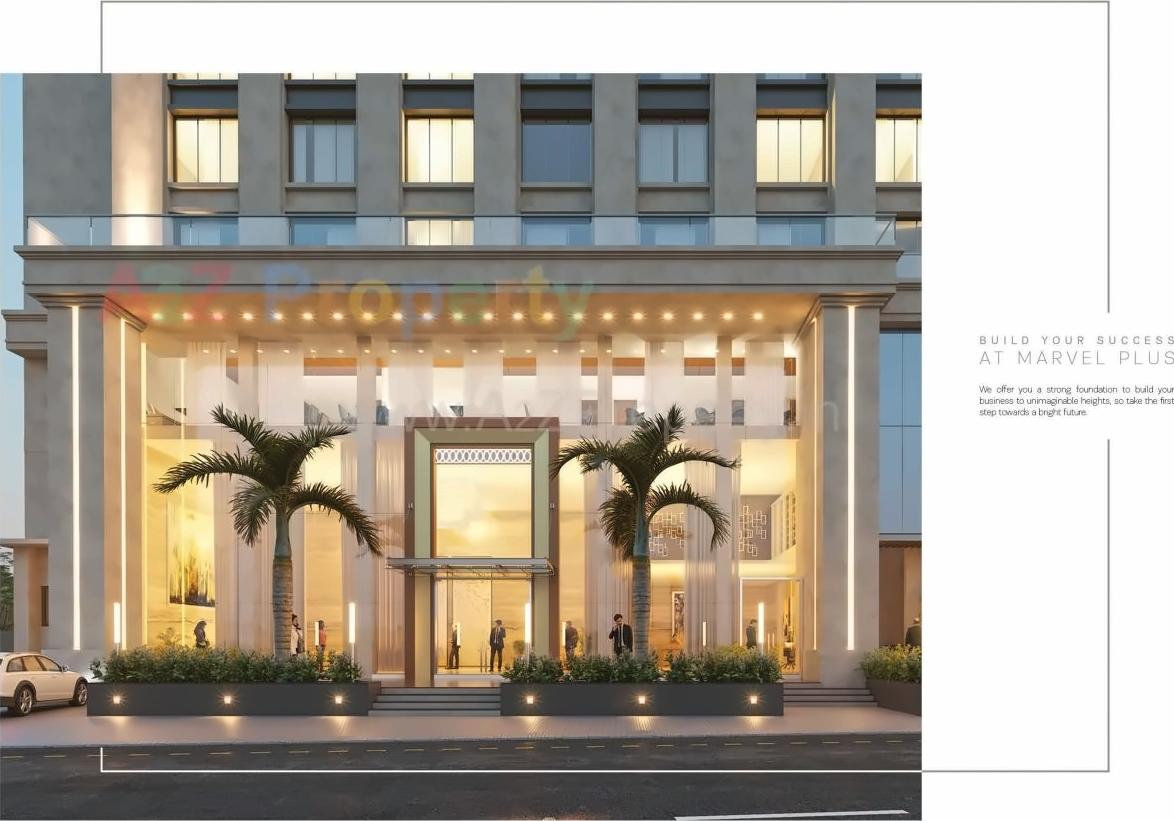 3D Elevation of real estate project Marvel Plus located at Mavdi, Rajkot, Gujarat