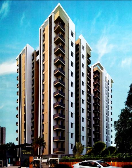 3D Elevation of real estate project Matru Estella located at Ronki, Rajkot, Gujarat