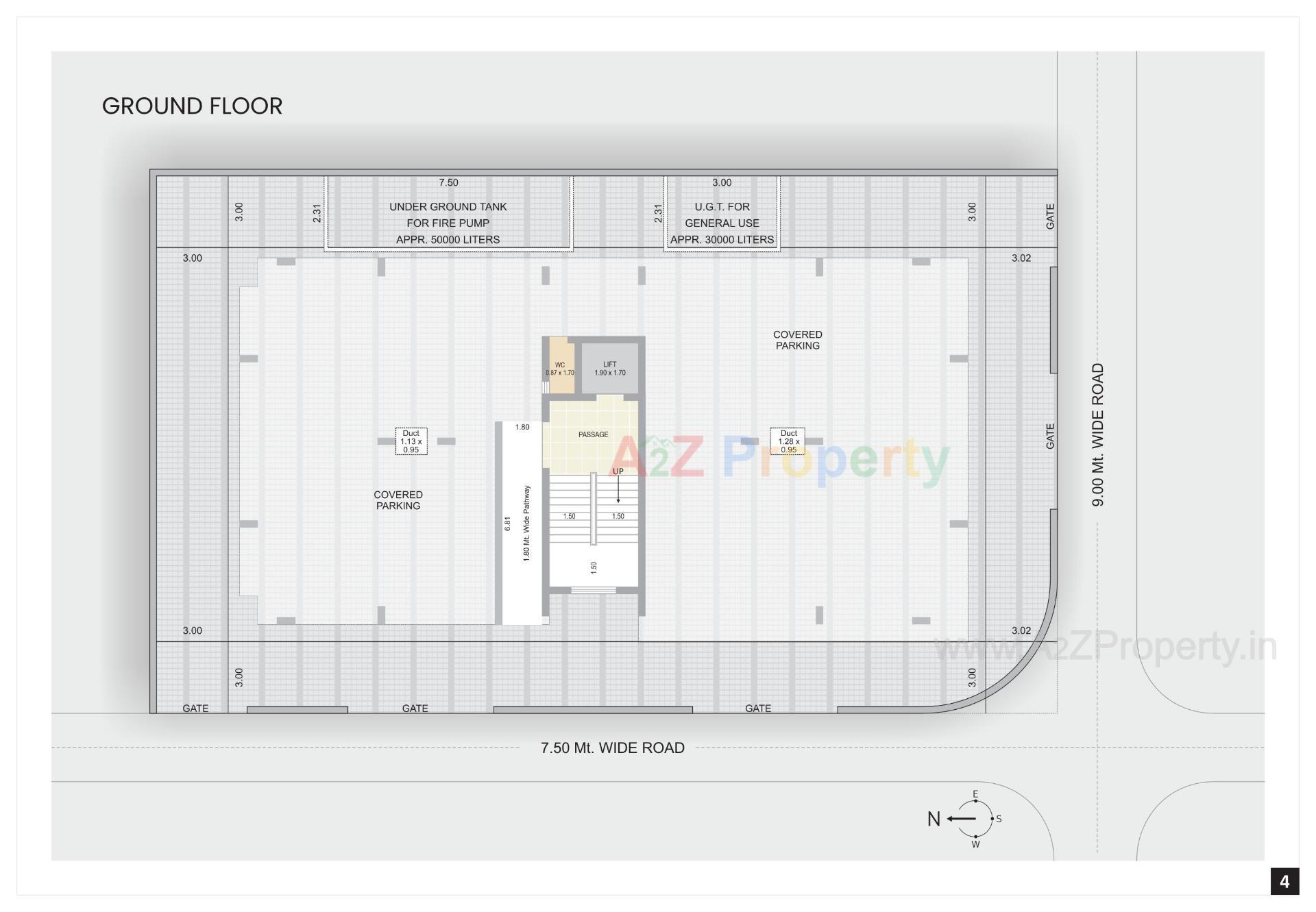 Layout of real estate project Matru Nandan located at Madhapar, Rajkot, Gujarat