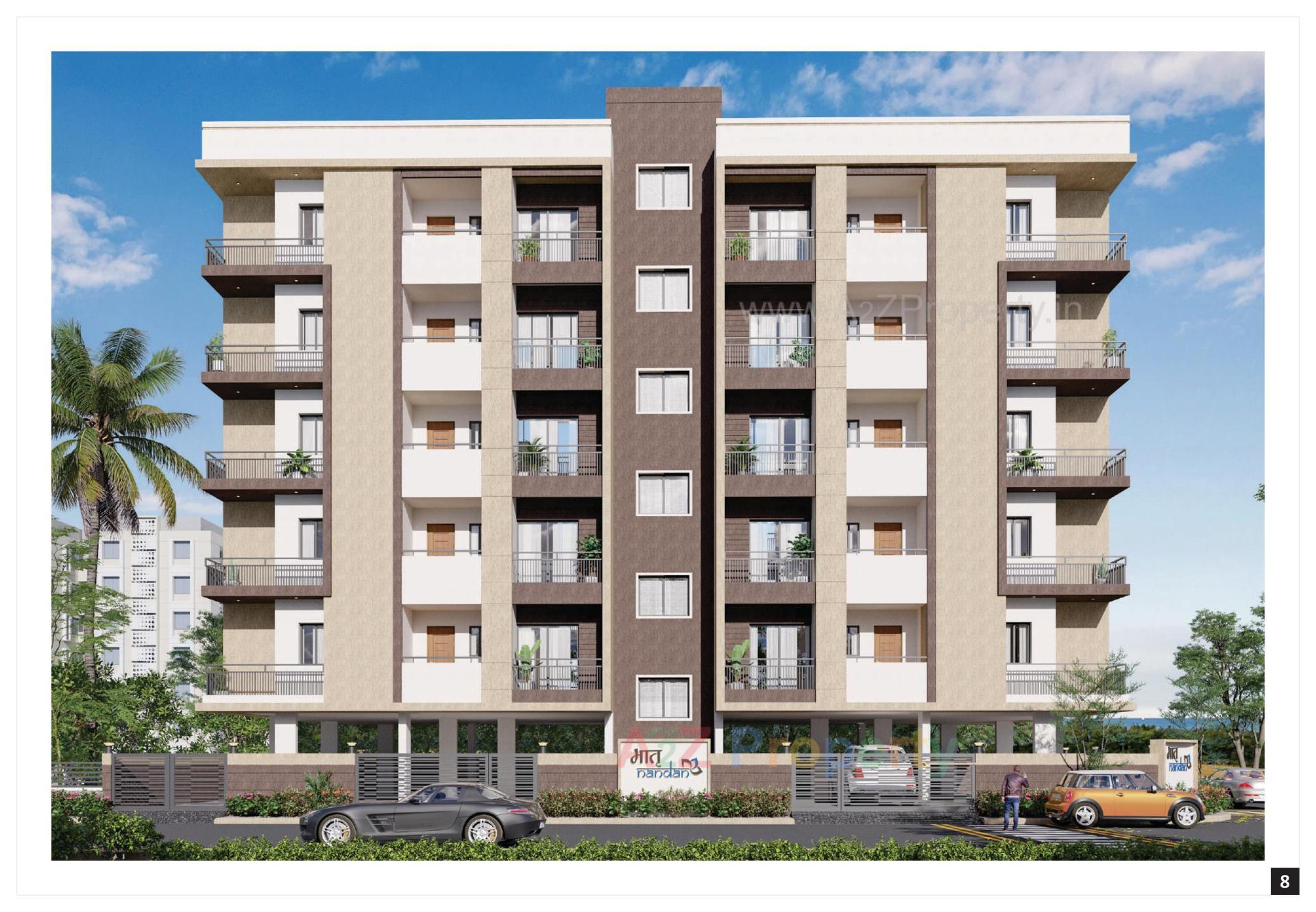 3D Elevation of real estate project Matru Nandan located at Madhapar, Rajkot, Gujarat