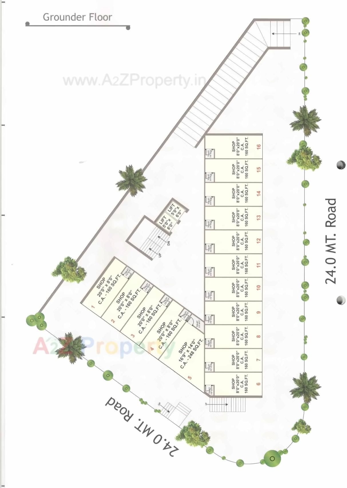 Layout of real estate project Mavdi Plaza located at Mavdi, Rajkot, Gujarat