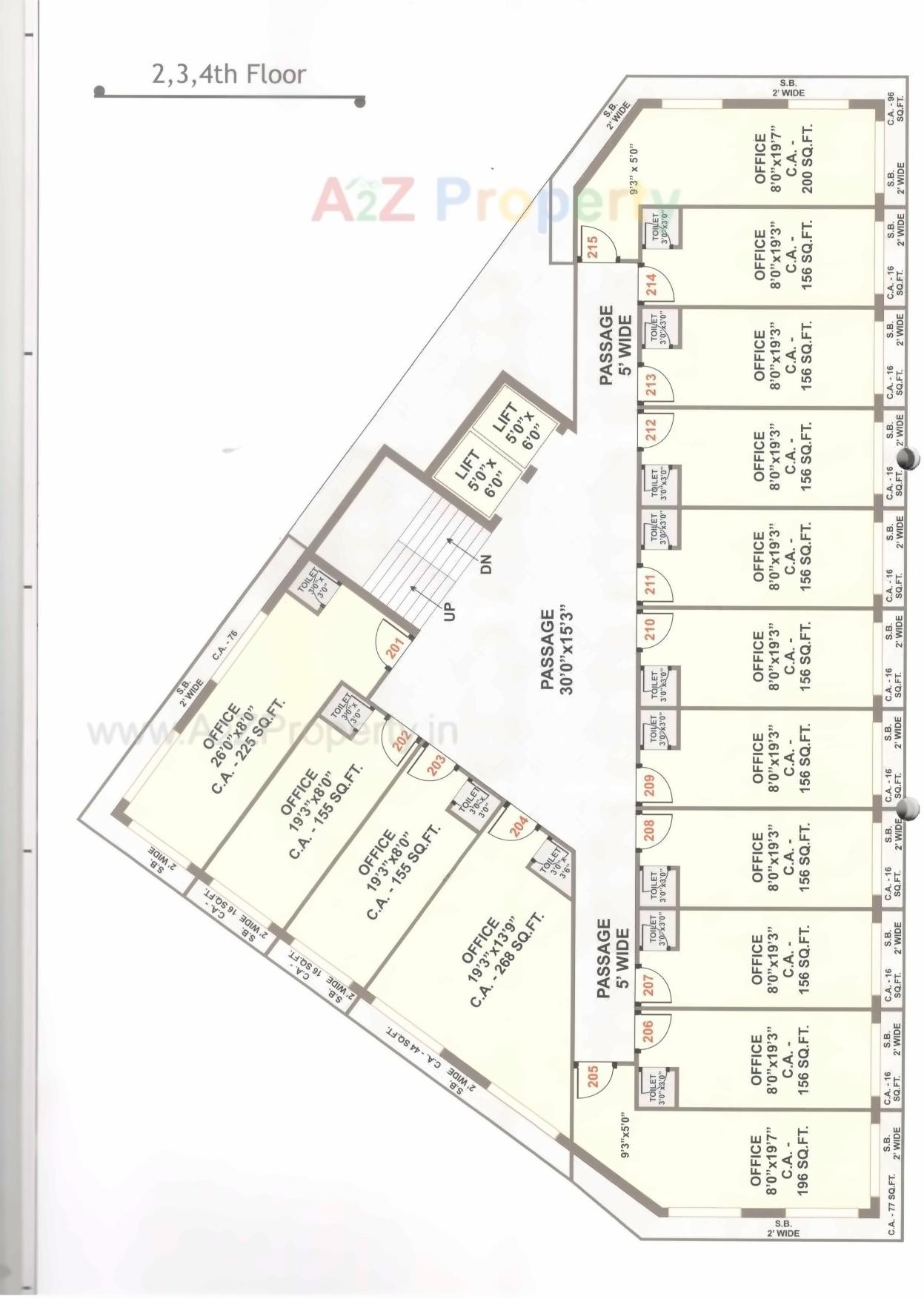 Layout of real estate project Mavdi Plaza located at Mavdi, Rajkot, Gujarat