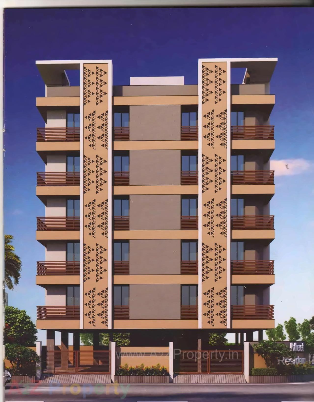 3D Elevation of real estate project Meet Residency located at Rajkot, Rajkot, Gujarat