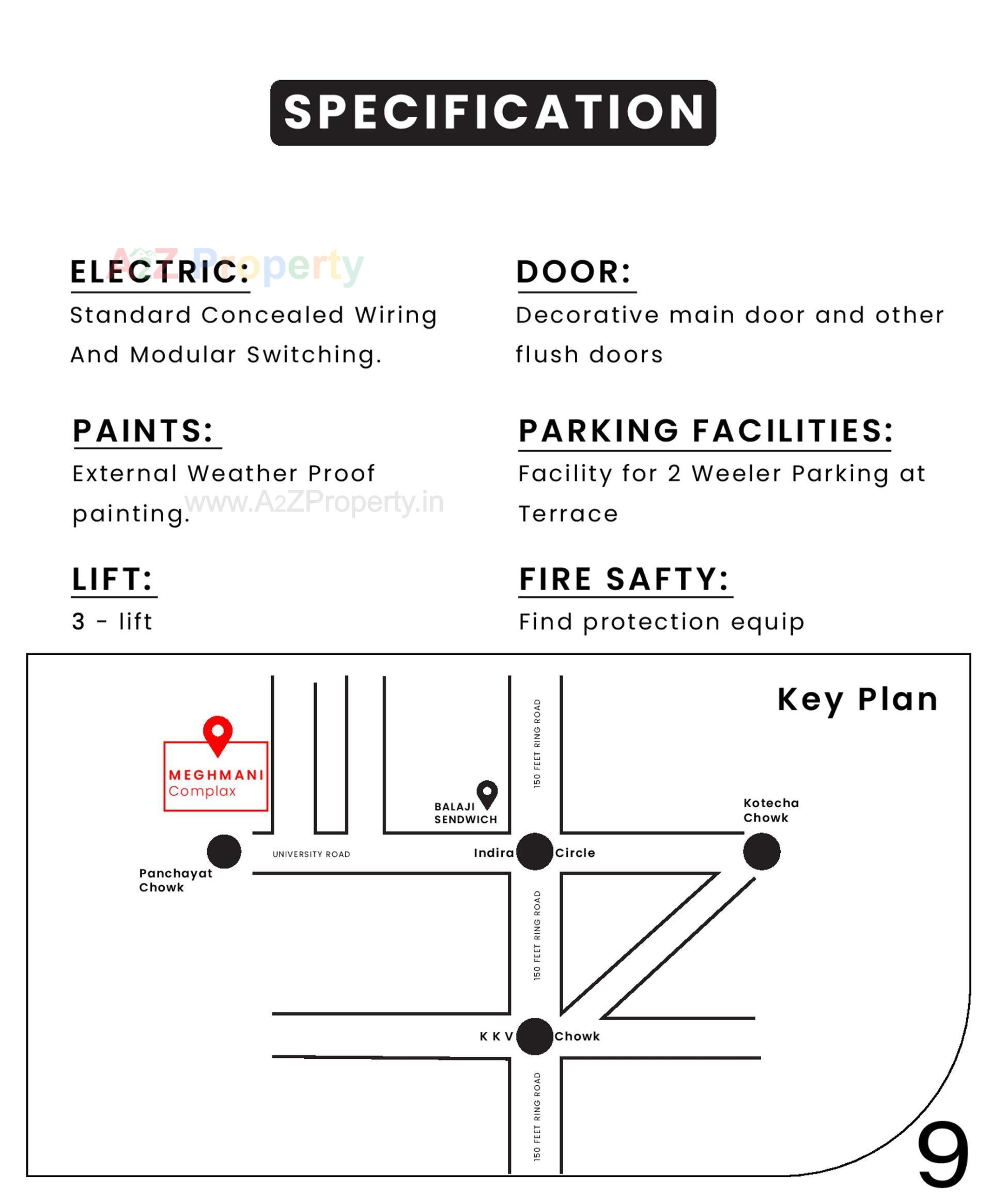  of real estate project Meghmani Complex located at Raiya, Rajkot, Gujarat