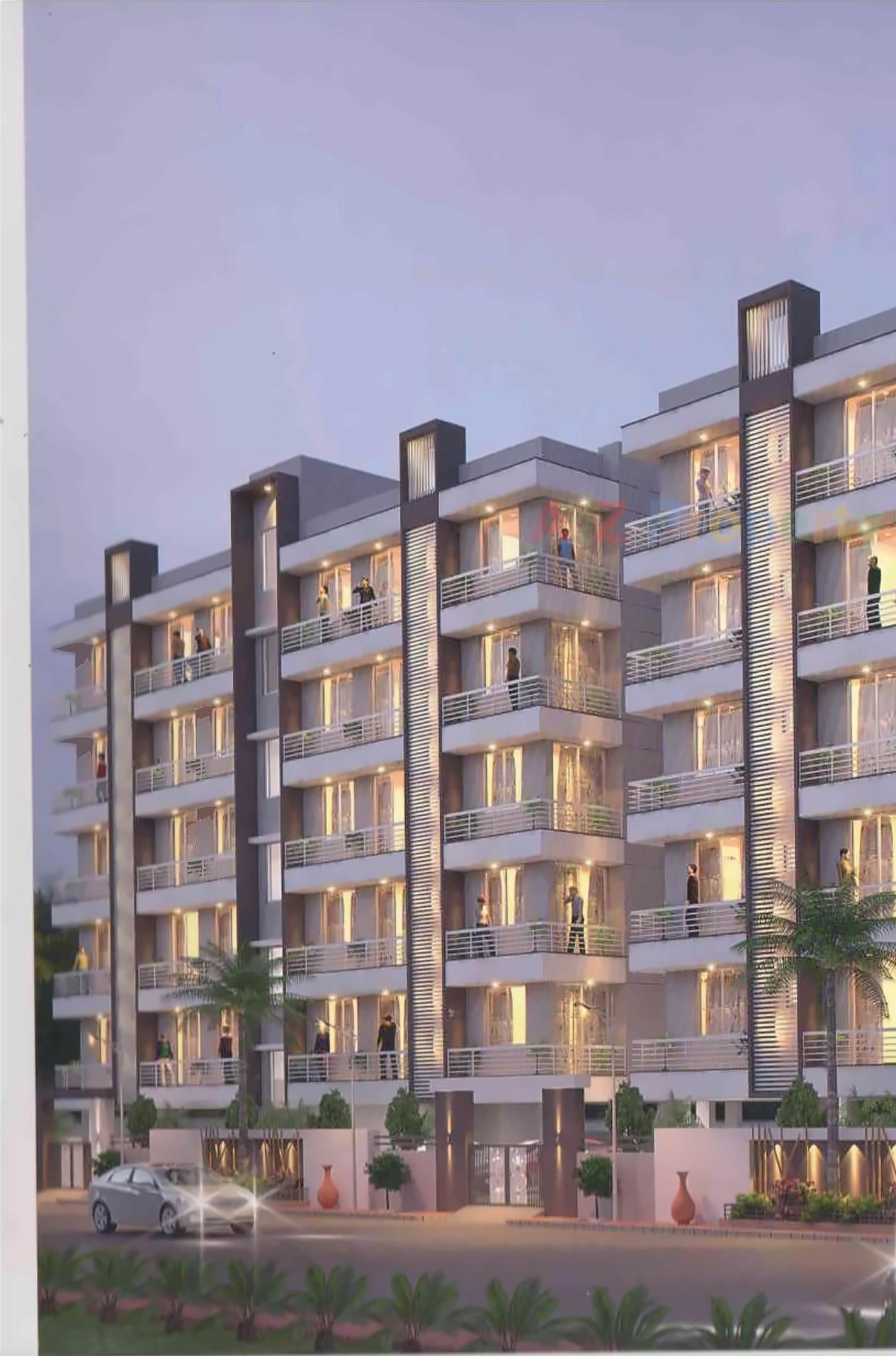 3D Elevation of real estate project Moondelight located at Madhapar, Rajkot, Gujarat