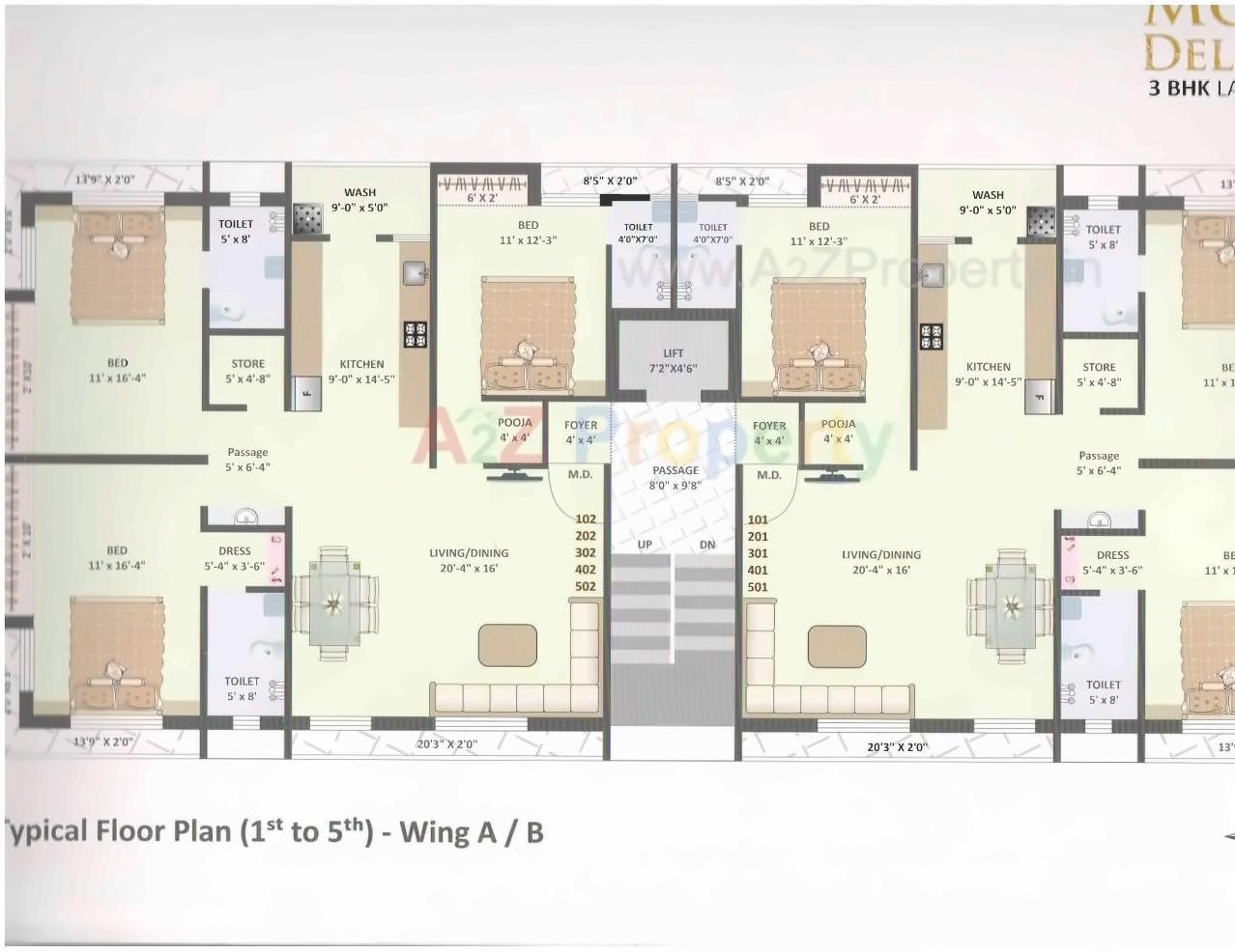 Layout of real estate project Moondelight located at Madhapar, Rajkot, Gujarat