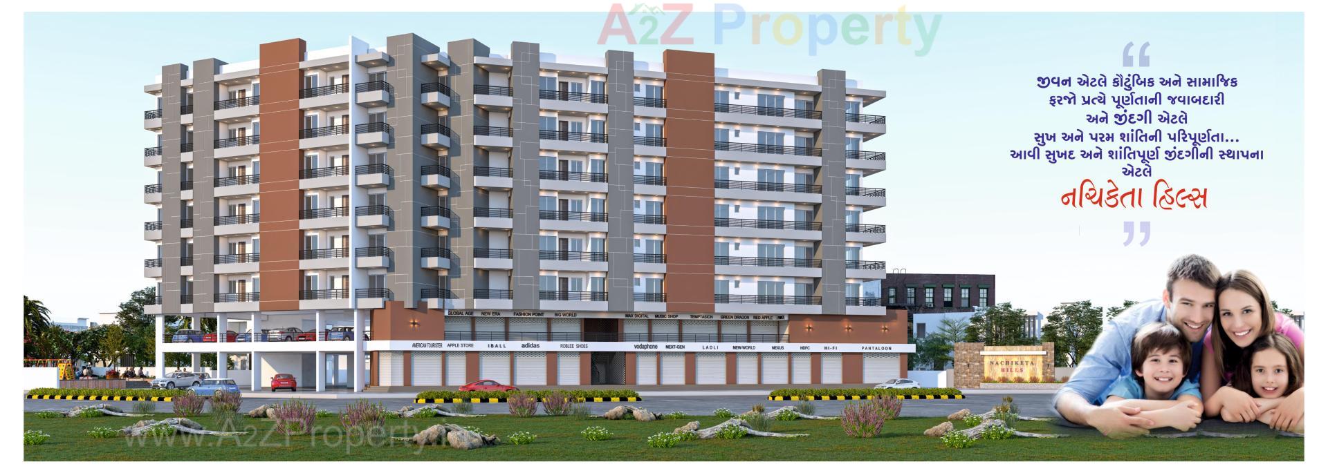 3D Elevation of real estate project Nachiketa Hills located at Kothariya, Rajkot, Gujarat