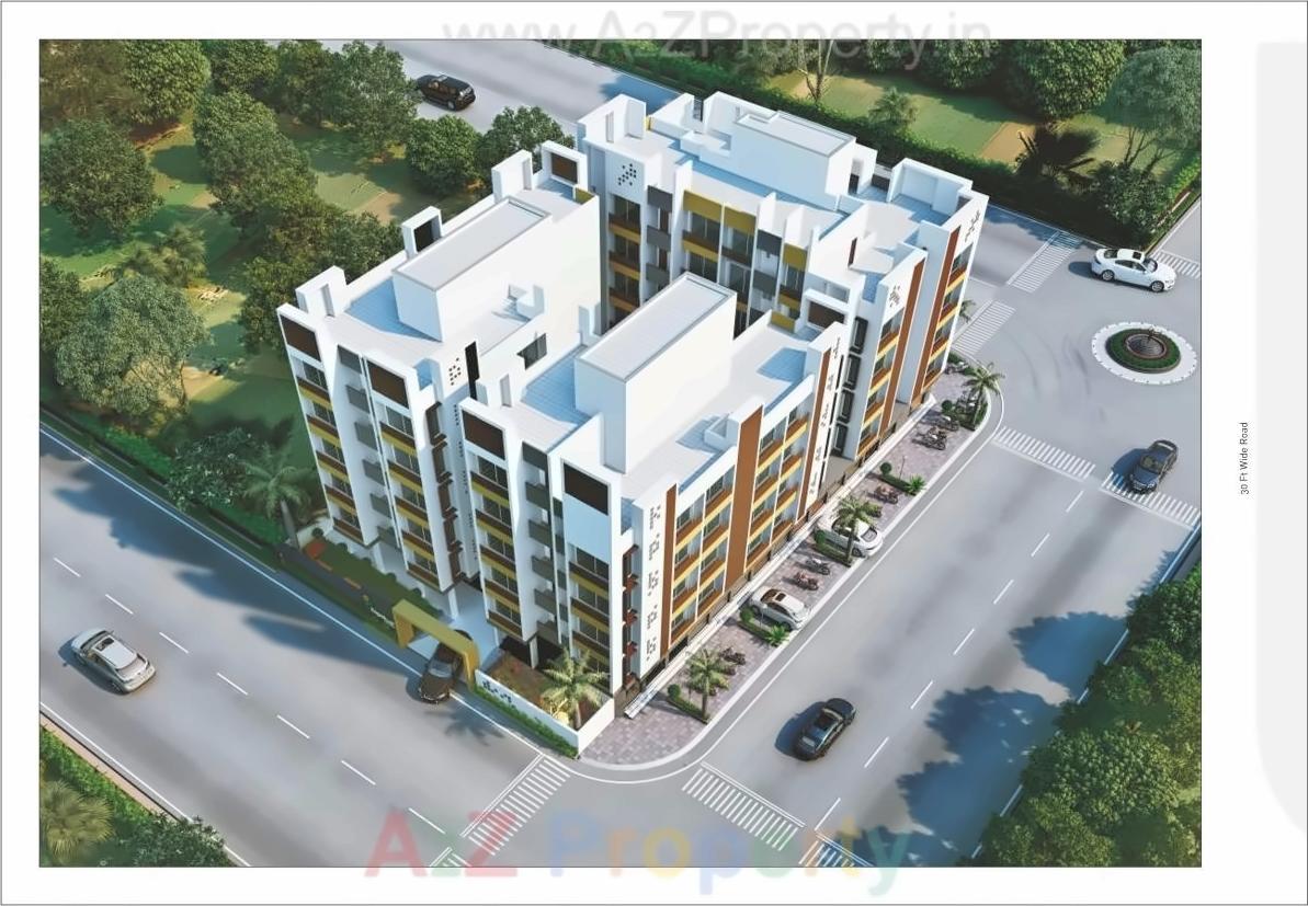 3D Elevation of real estate project Nageshwar Apartment located at Ghanteshwar, Rajkot, Gujarat