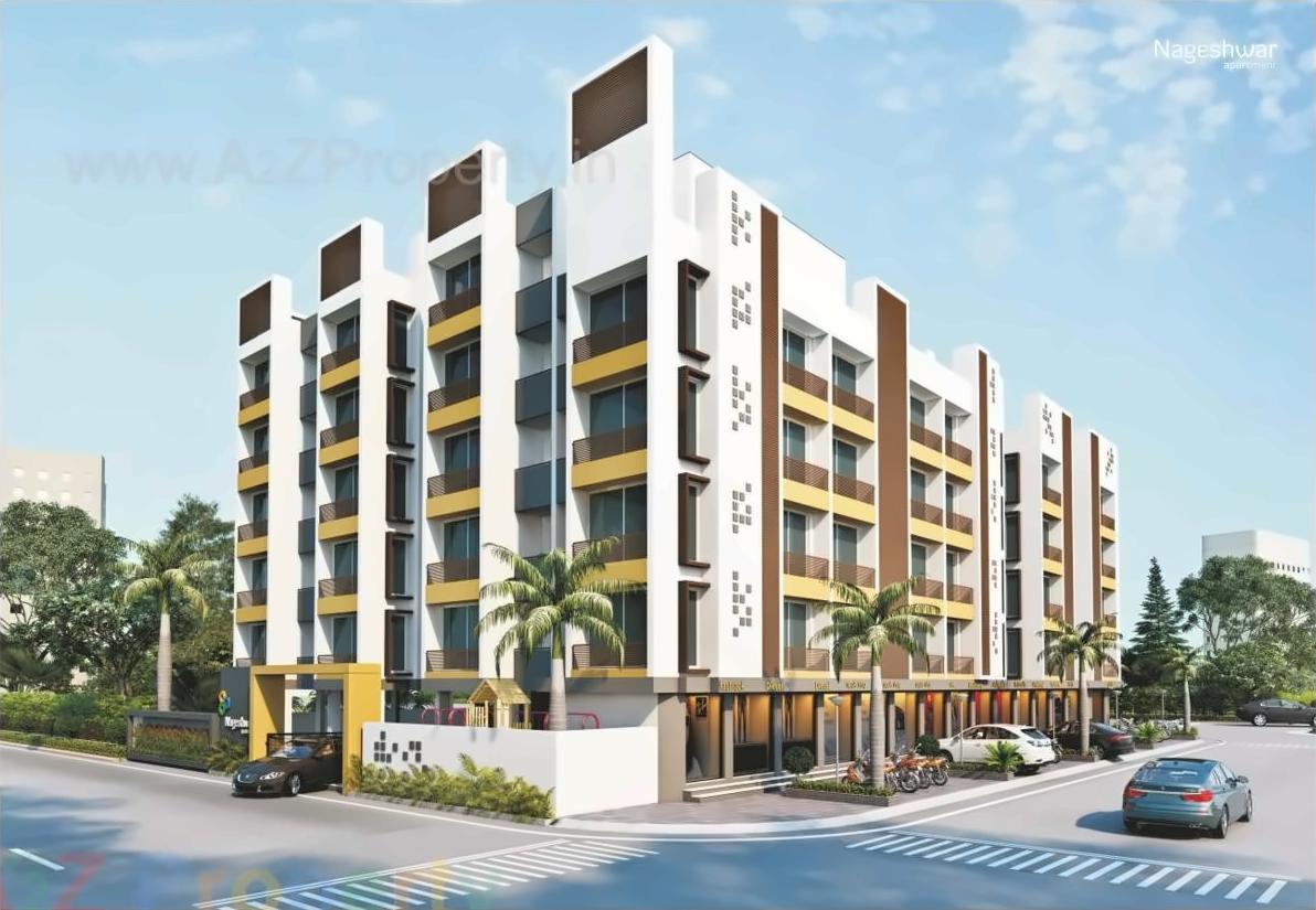 3D Elevation of real estate project Nageshwar Apartment located at Ghanteshwar, Rajkot, Gujarat