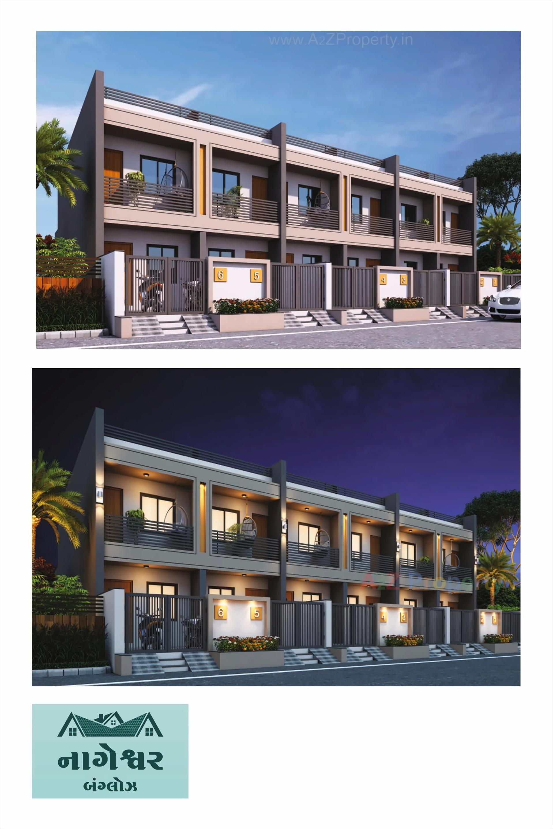3D Elevation of real estate project Nageshwar Bungalows located at Rajkot, Rajkot, Gujarat