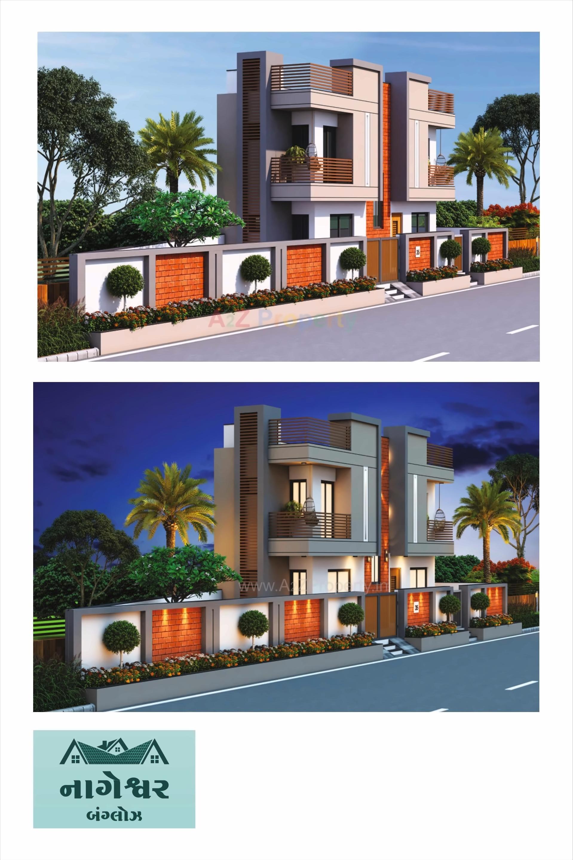 3D Elevation of real estate project Nageshwar Bungalows located at Rajkot, Rajkot, Gujarat