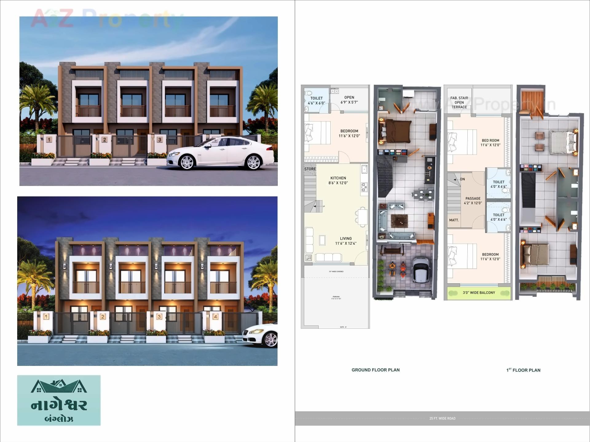 Layout of real estate project Nageshwar Bungalows located at Rajkot, Rajkot, Gujarat