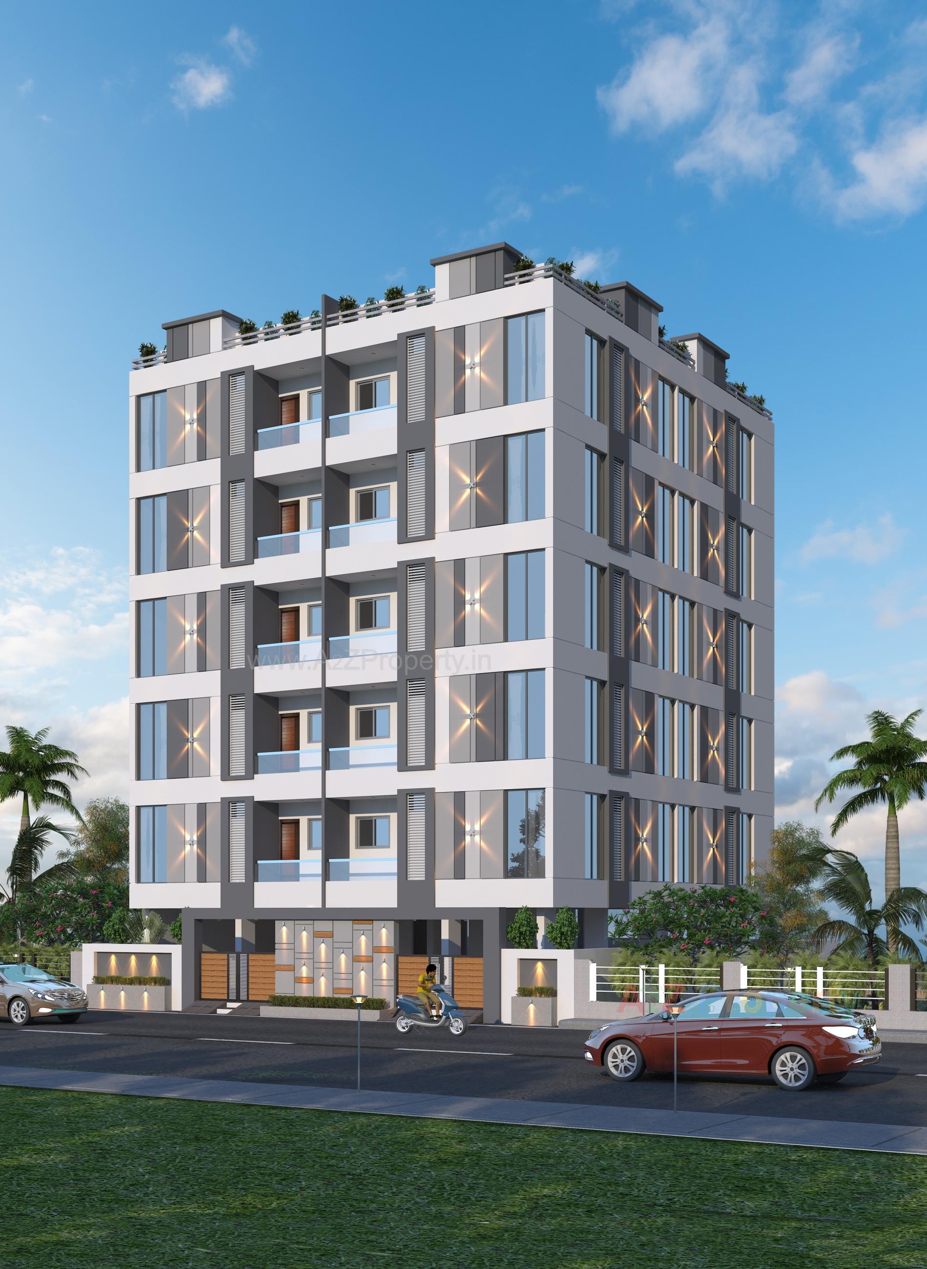 3D Elevation of real estate project Nakshtra located at Rajkot, Rajkot, Gujarat