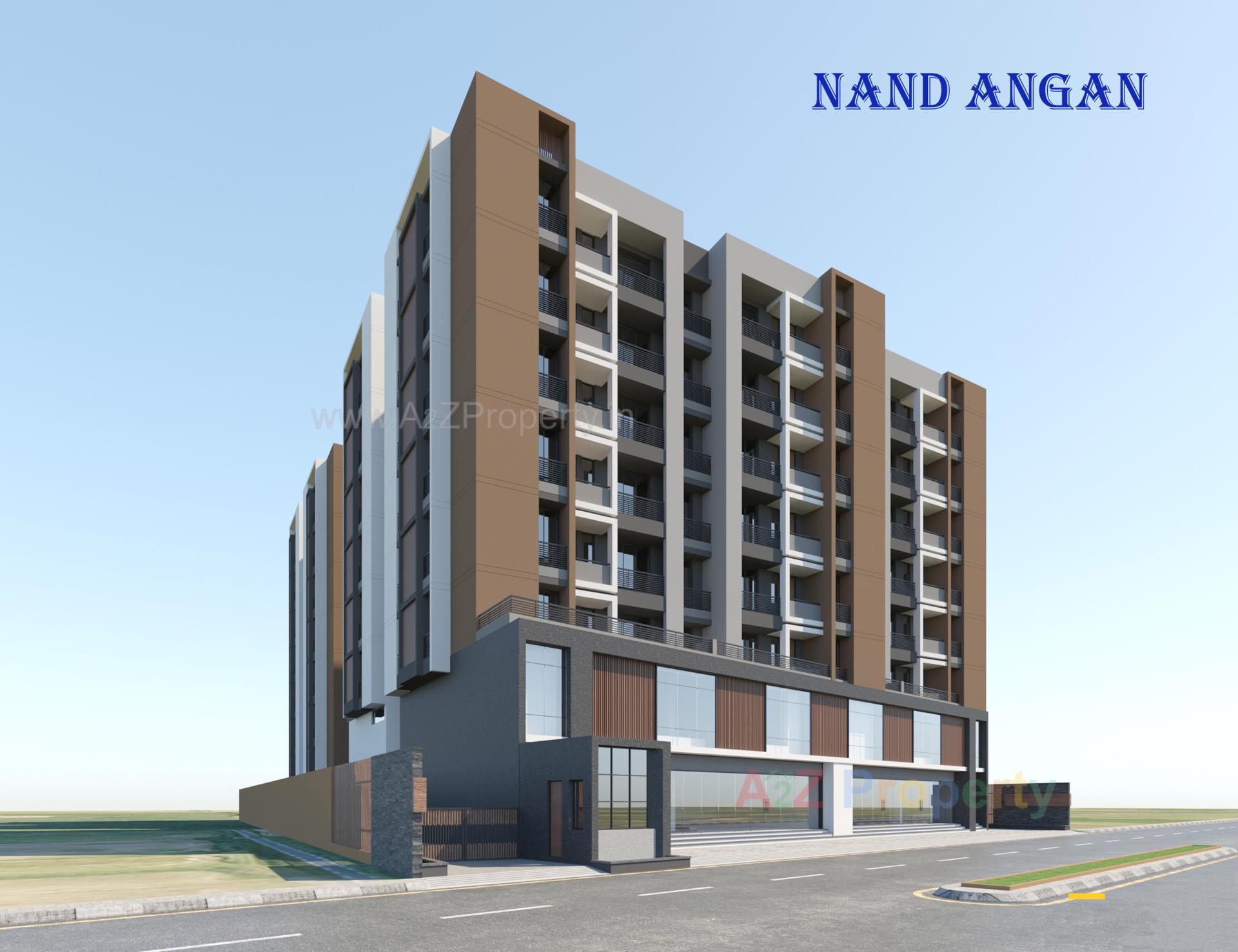 3D Elevation of real estate project Nand Aangan located at Raiya, Rajkot, Gujarat