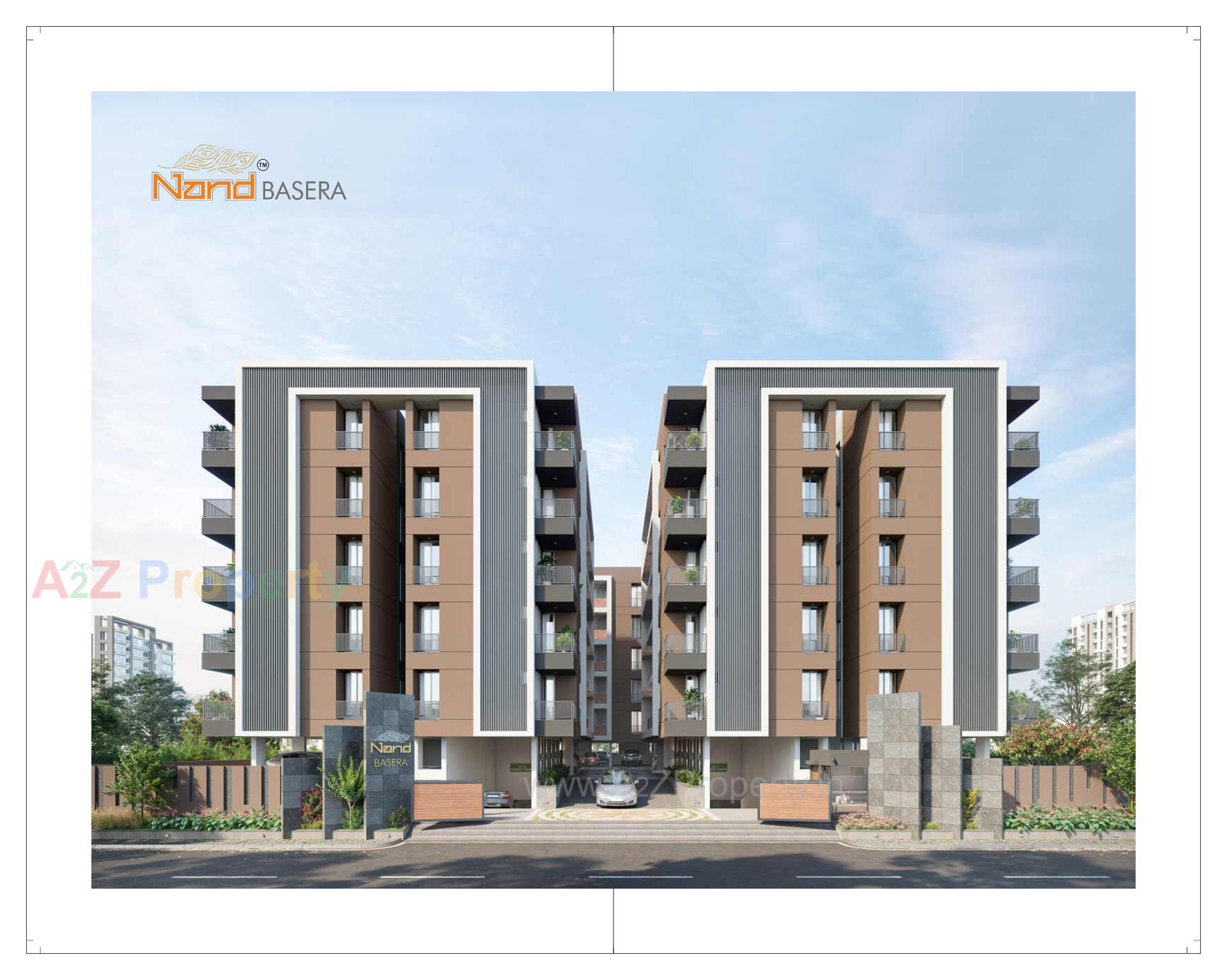 3D Elevation of real estate project Nand Basera located at Raiya, Rajkot, Gujarat