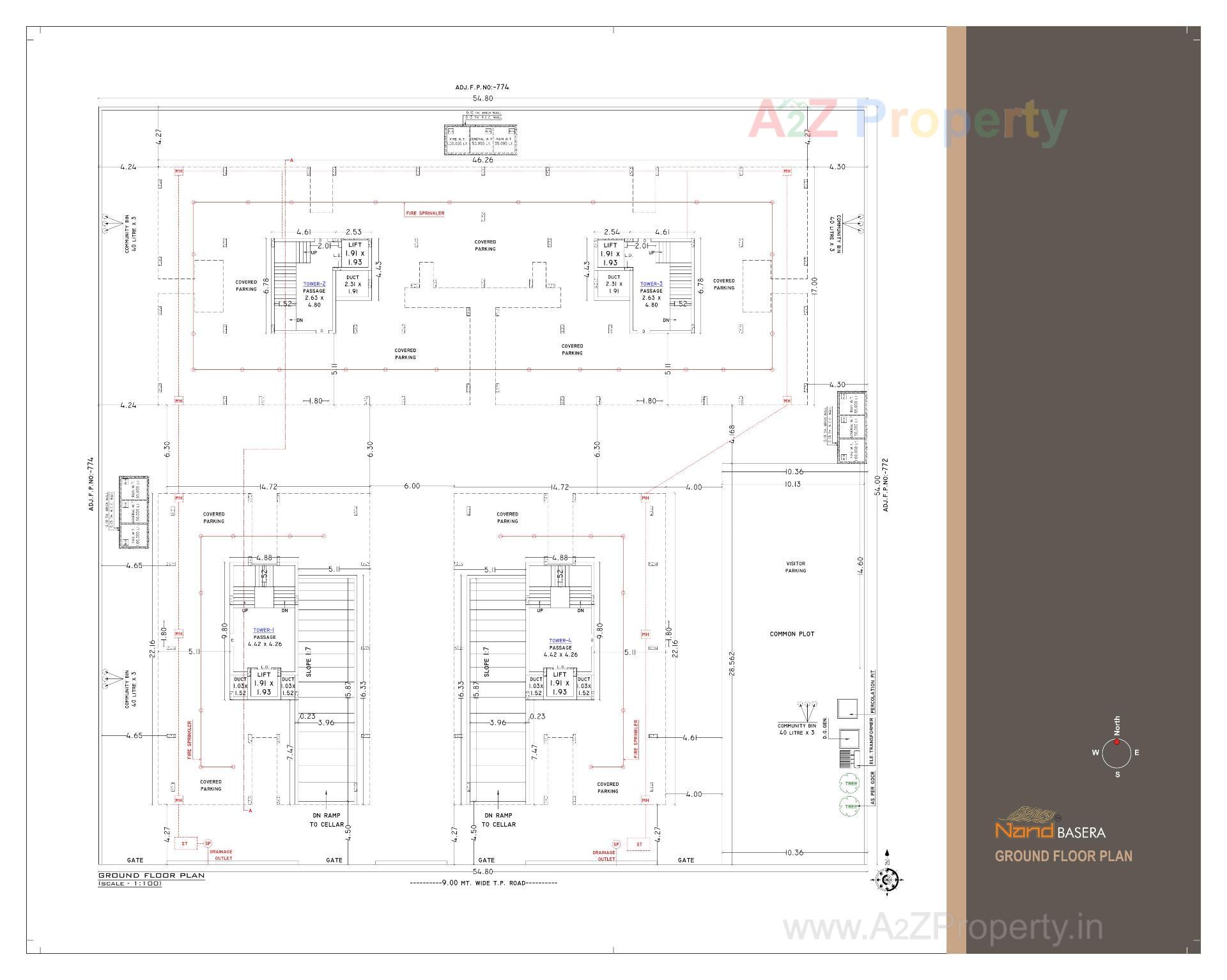 Layout of real estate project Nand Basera located at Raiya, Rajkot, Gujarat