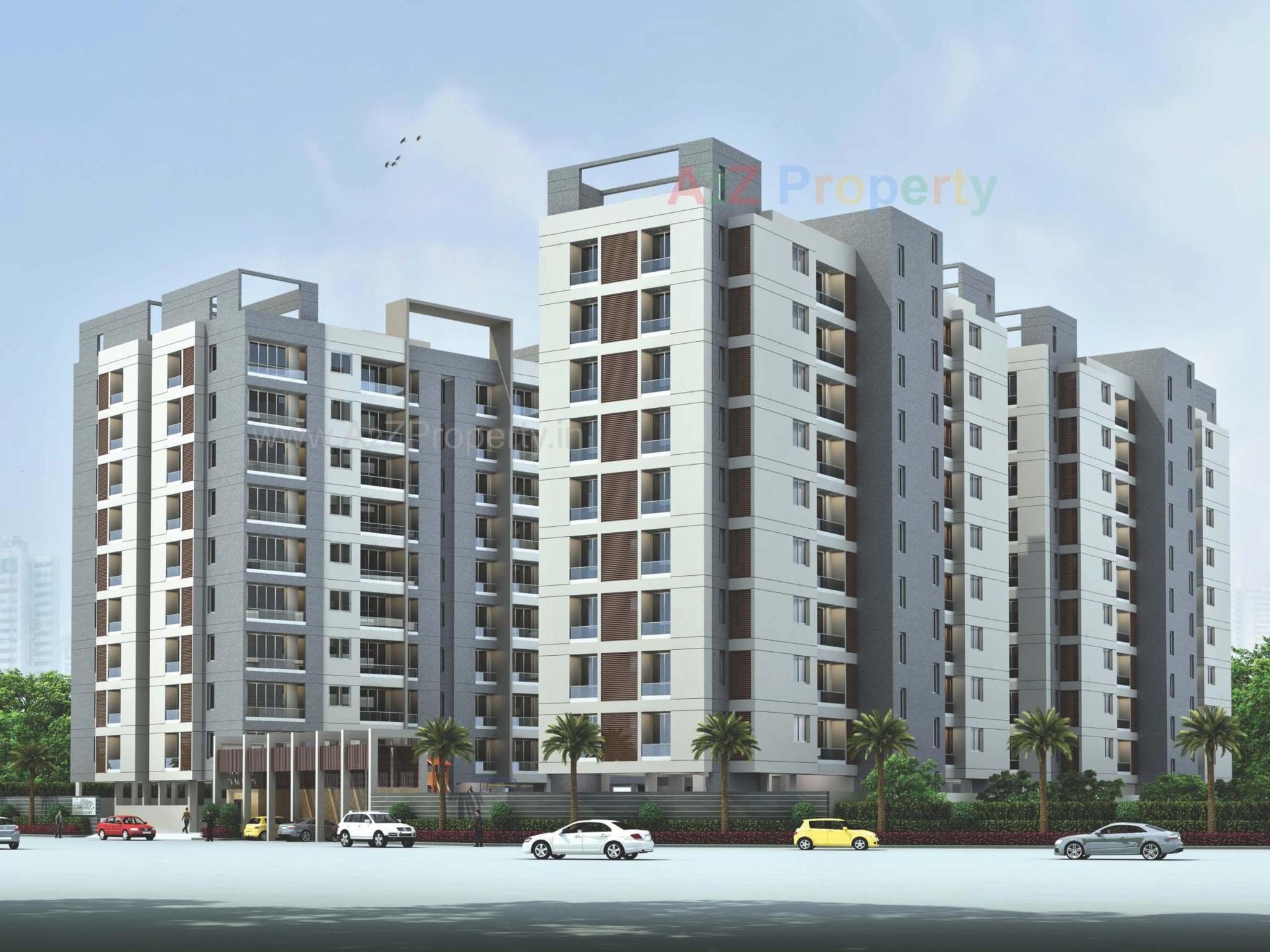 3D Elevation of real estate project Nand Prime located at Raiya, Rajkot, Gujarat