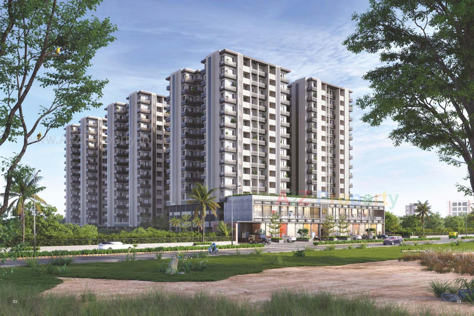 3D Elevation of real estate project Nandan located at Vavdi, Rajkot, Gujarat