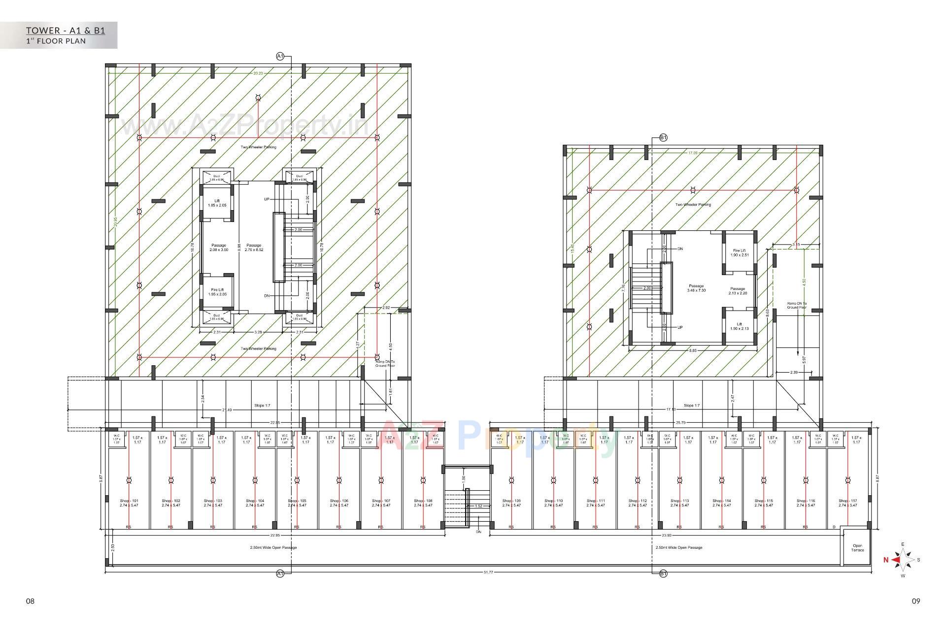 Layout of real estate project Nandan located at Vavdi, Rajkot, Gujarat