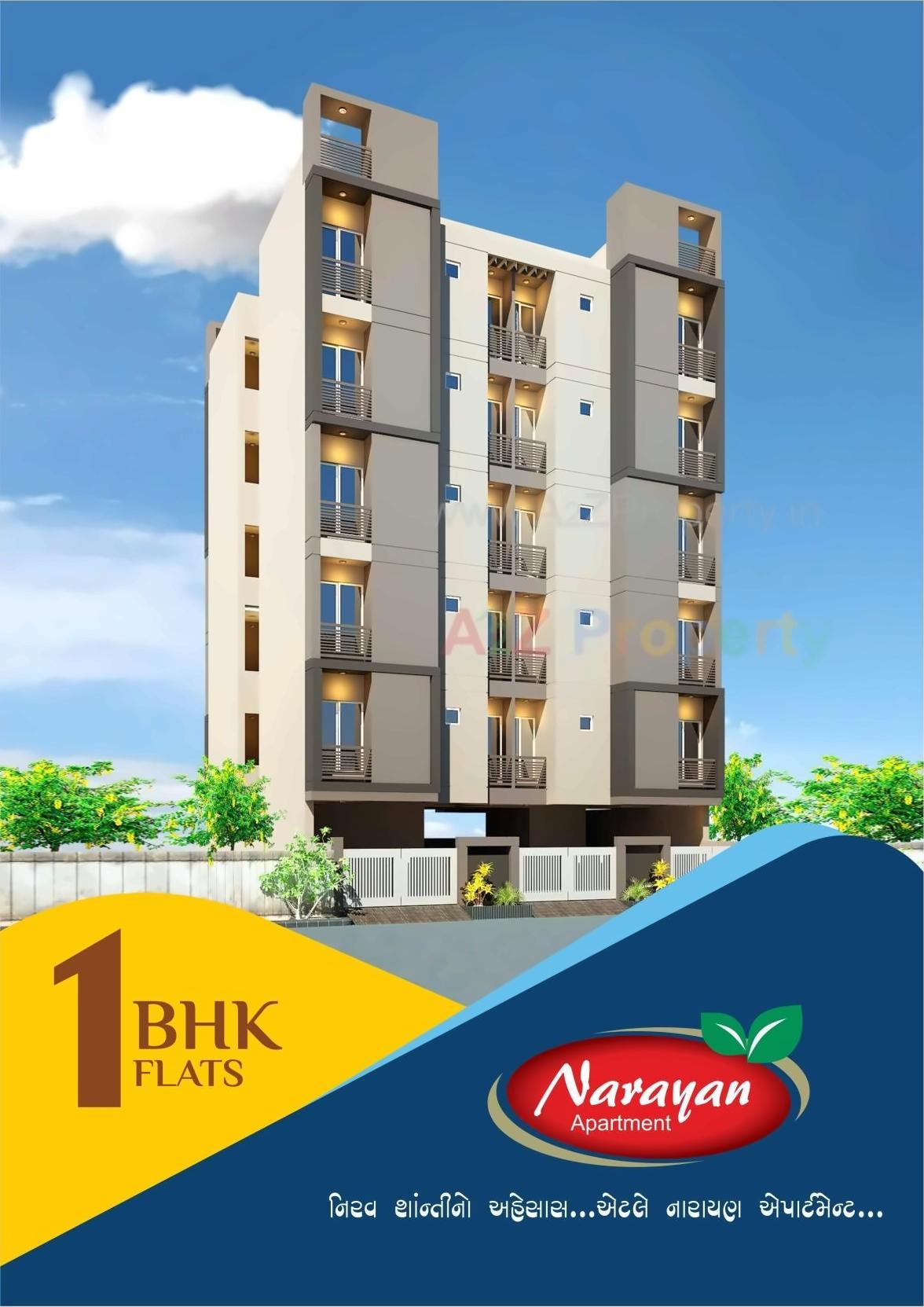 3D Elevation of real estate project Narayan Apartment located at Mavdi, Rajkot, Gujarat