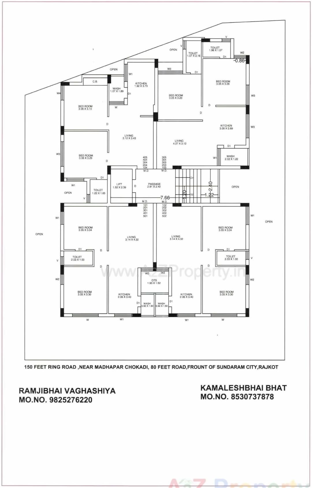Layout of real estate project Narayan Residency located at Rajkot, Rajkot, Gujarat