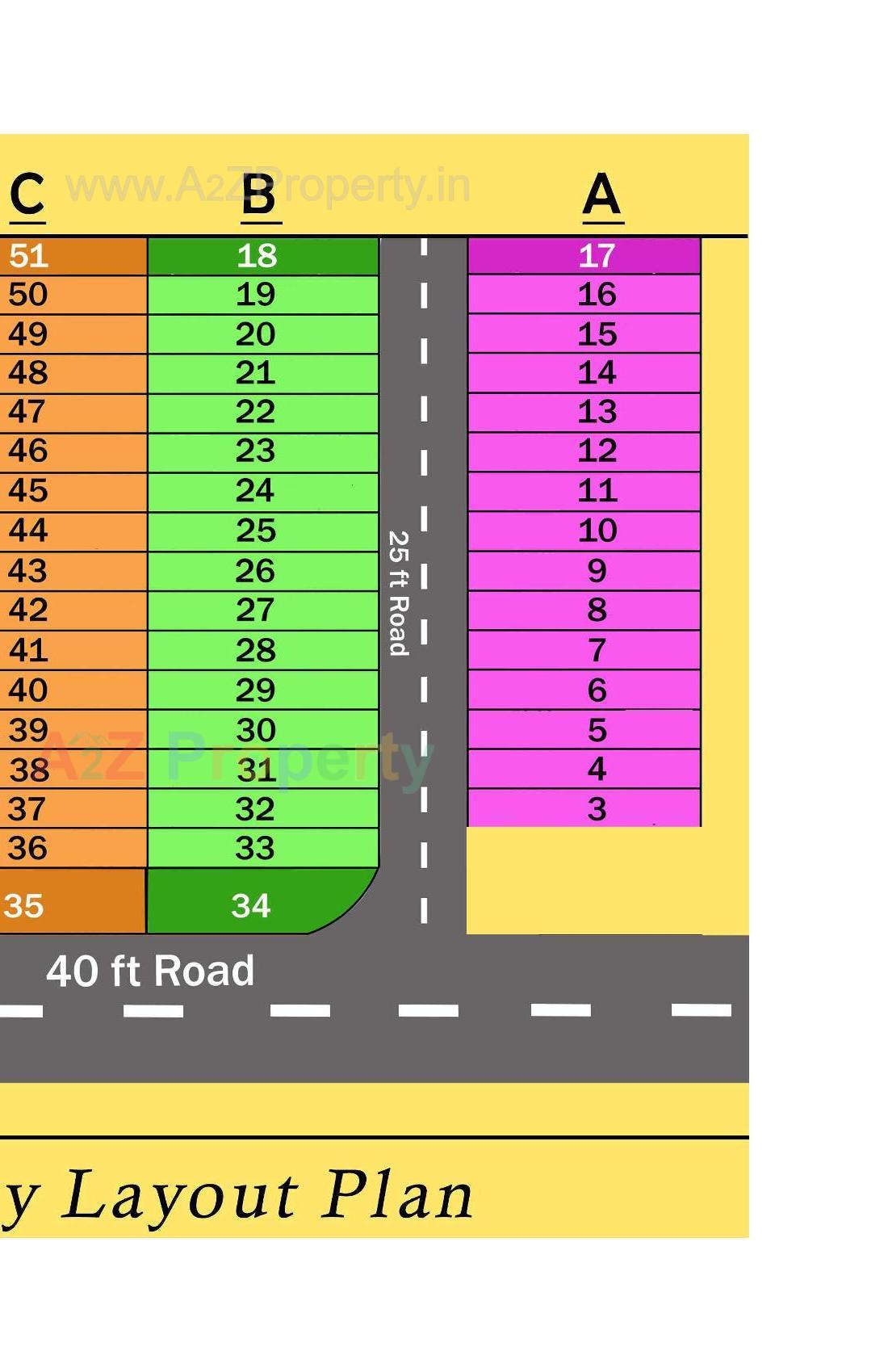 Layout of real estate project Navin Residency located at Anandpar, Rajkot, Gujarat