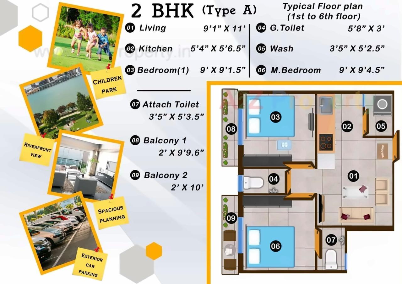 Layout of real estate project Navin Towers located at Rajkot, Rajkot, Gujarat