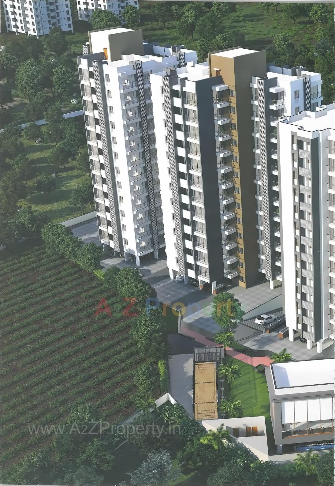 3D Elevation of real estate project Neel's Greenwoods located at Raiya, Rajkot, Gujarat