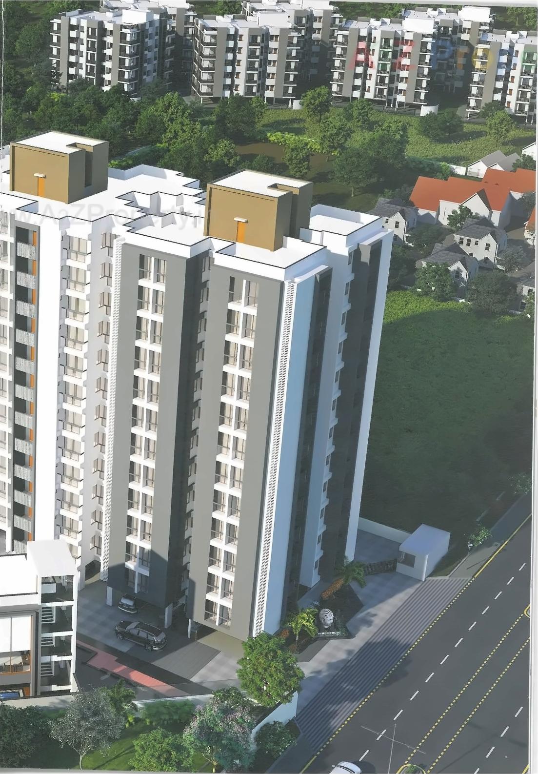 3D Elevation of real estate project Neel's Greenwoods located at Raiya, Rajkot, Gujarat