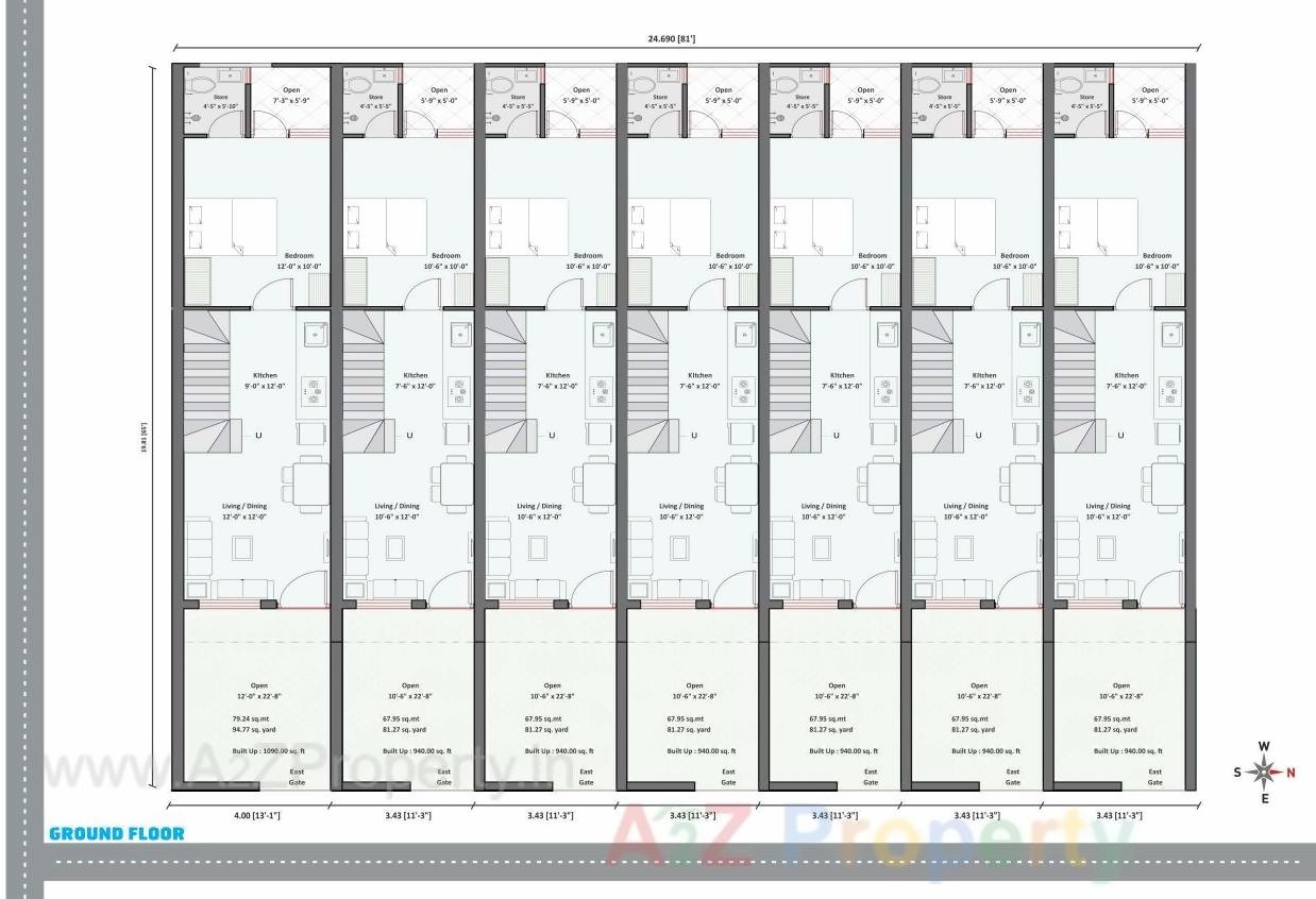 Layout of real estate project New Paras Villa located at Ghanteshwar, Rajkot, Gujarat