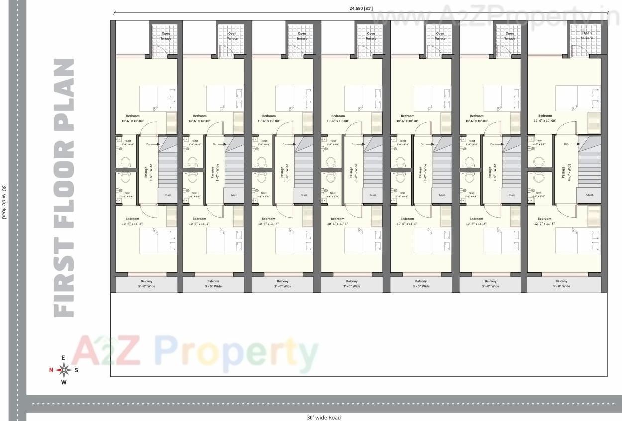 Layout of real estate project New Paras Villa located at Ghanteshwar, Rajkot, Gujarat