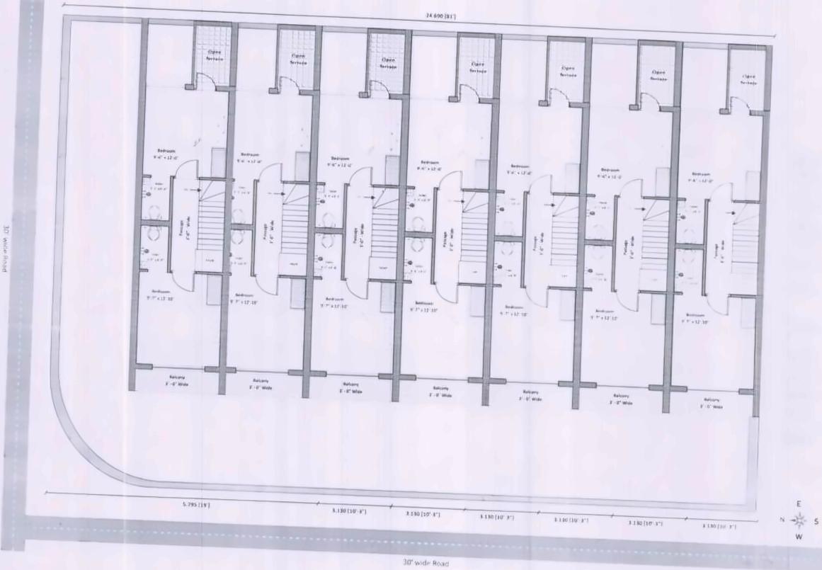 Layout of real estate project New Paras Villa located at Ghanteshwar, Rajkot, Gujarat