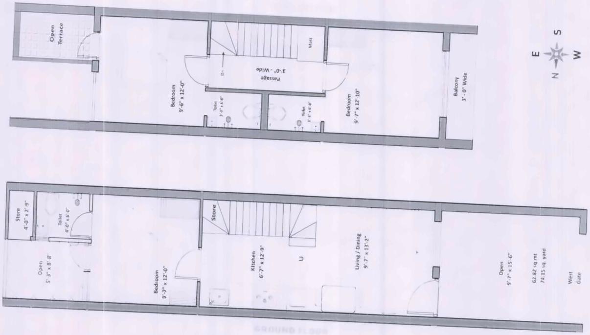 Layout of real estate project New Paras Villa located at Ghanteshwar, Rajkot, Gujarat