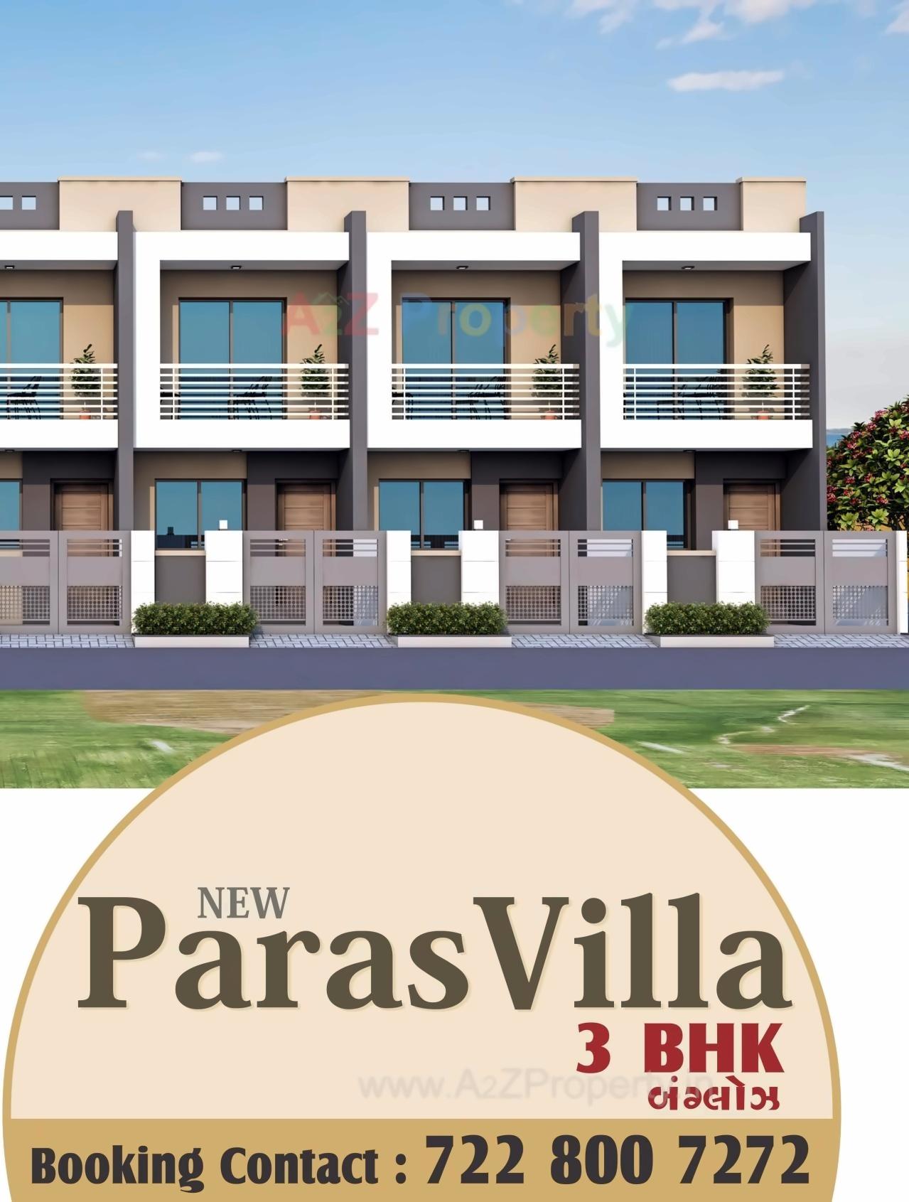 3D Elevation of real estate project New Paras Villa located at Ghanteshwar, Rajkot, Gujarat