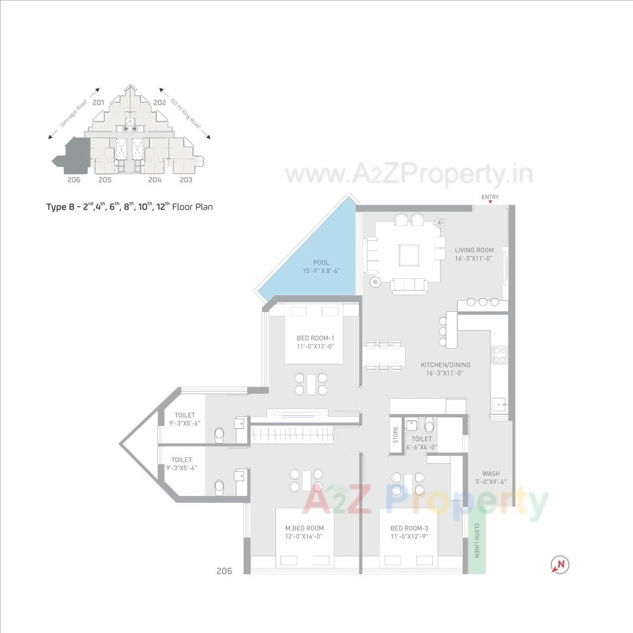 Layout of real estate project Nexus located at Madhapar, Rajkot, Gujarat