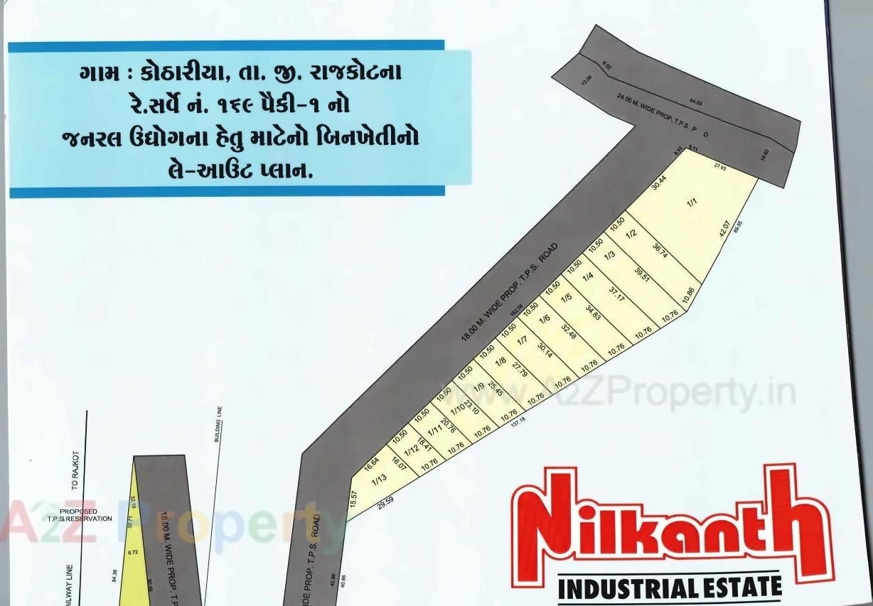 Layout of real estate project Nilkanth Industrial Estate located at Rajkot, Rajkot, Gujarat