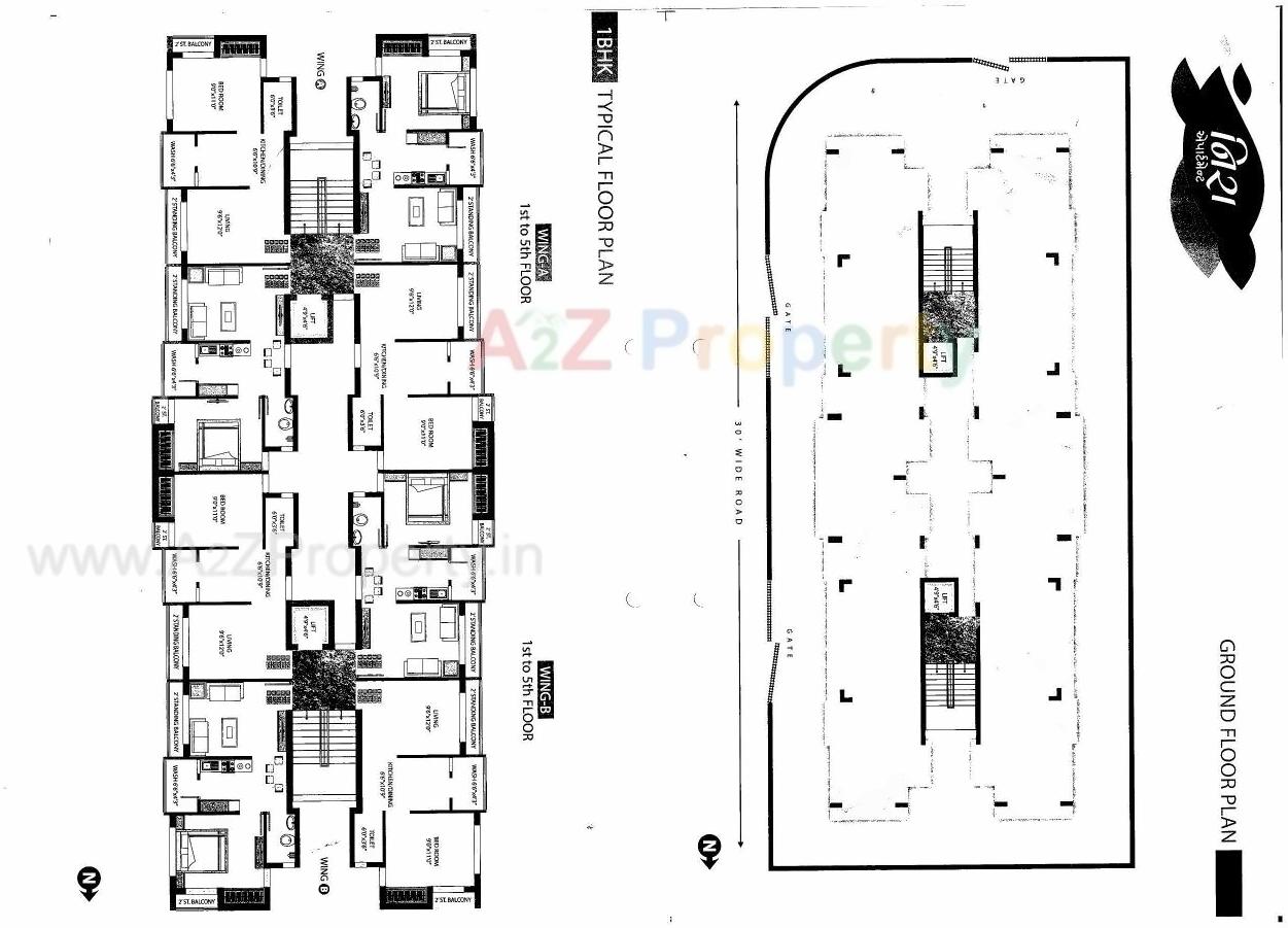 Layout of real estate project Nira Appartment located at Raiya, Rajkot, Gujarat