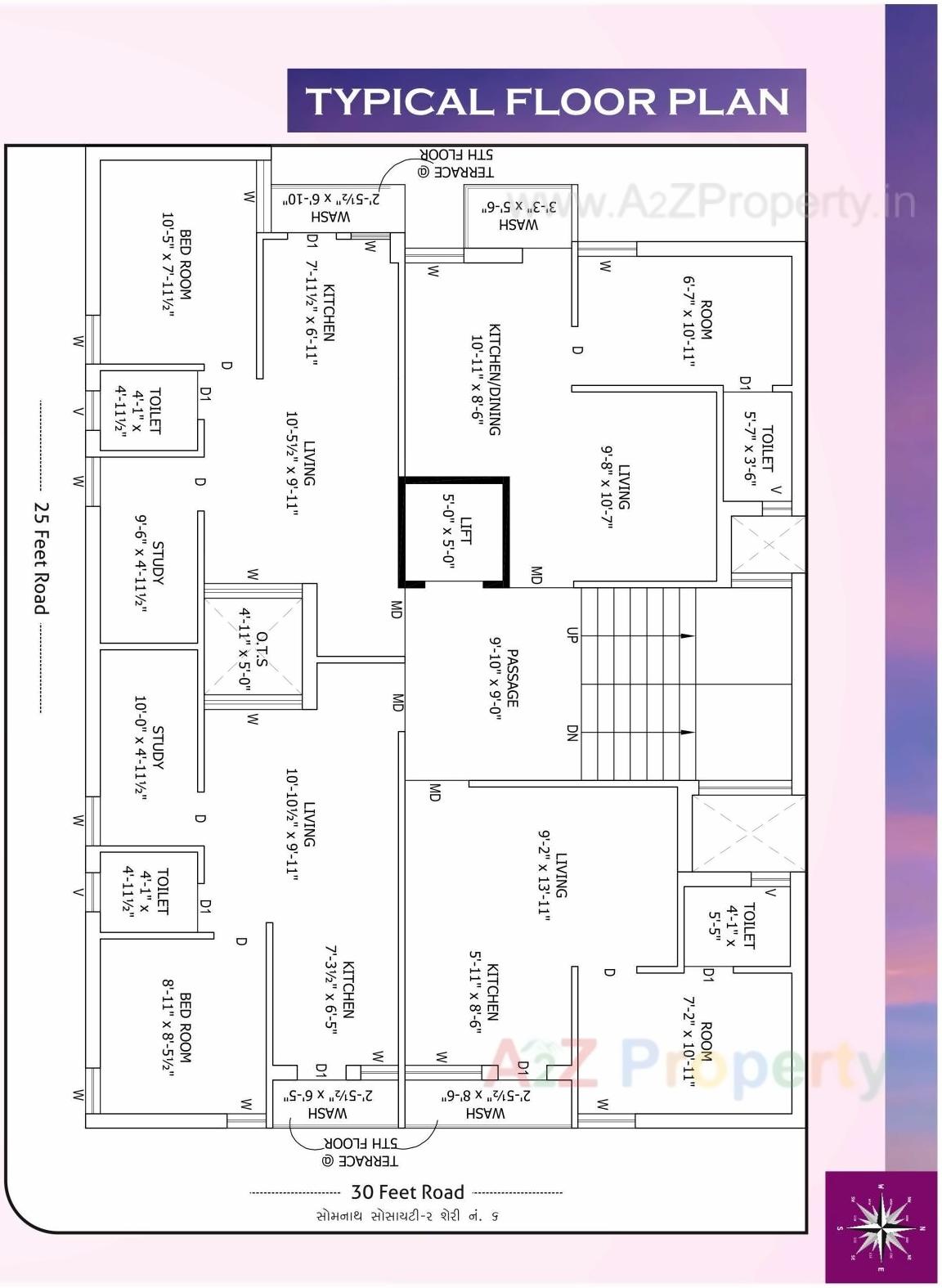 Layout of real estate project Nirmal Apartment located at Raiya, Rajkot, Gujarat