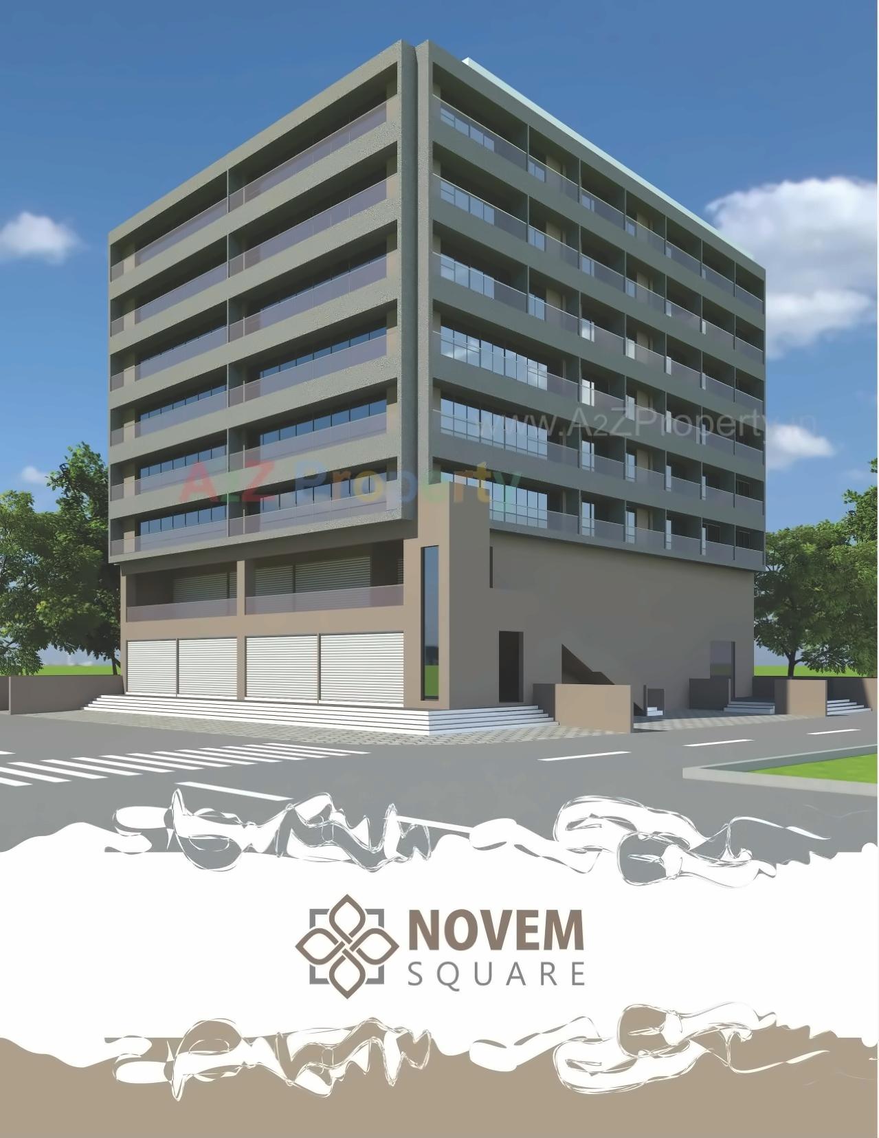 3D Elevation of real estate project Novem Square located at Nanamava, Rajkot, Gujarat