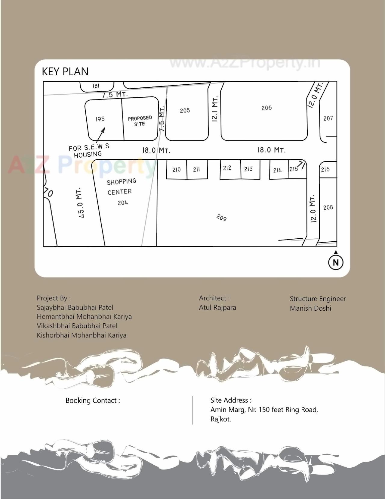 Layout of real estate project Novem Square located at Nanamava, Rajkot, Gujarat