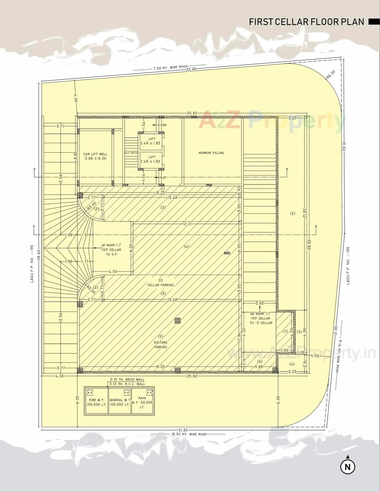 Layout of real estate project Novem Square located at Nanamava, Rajkot, Gujarat