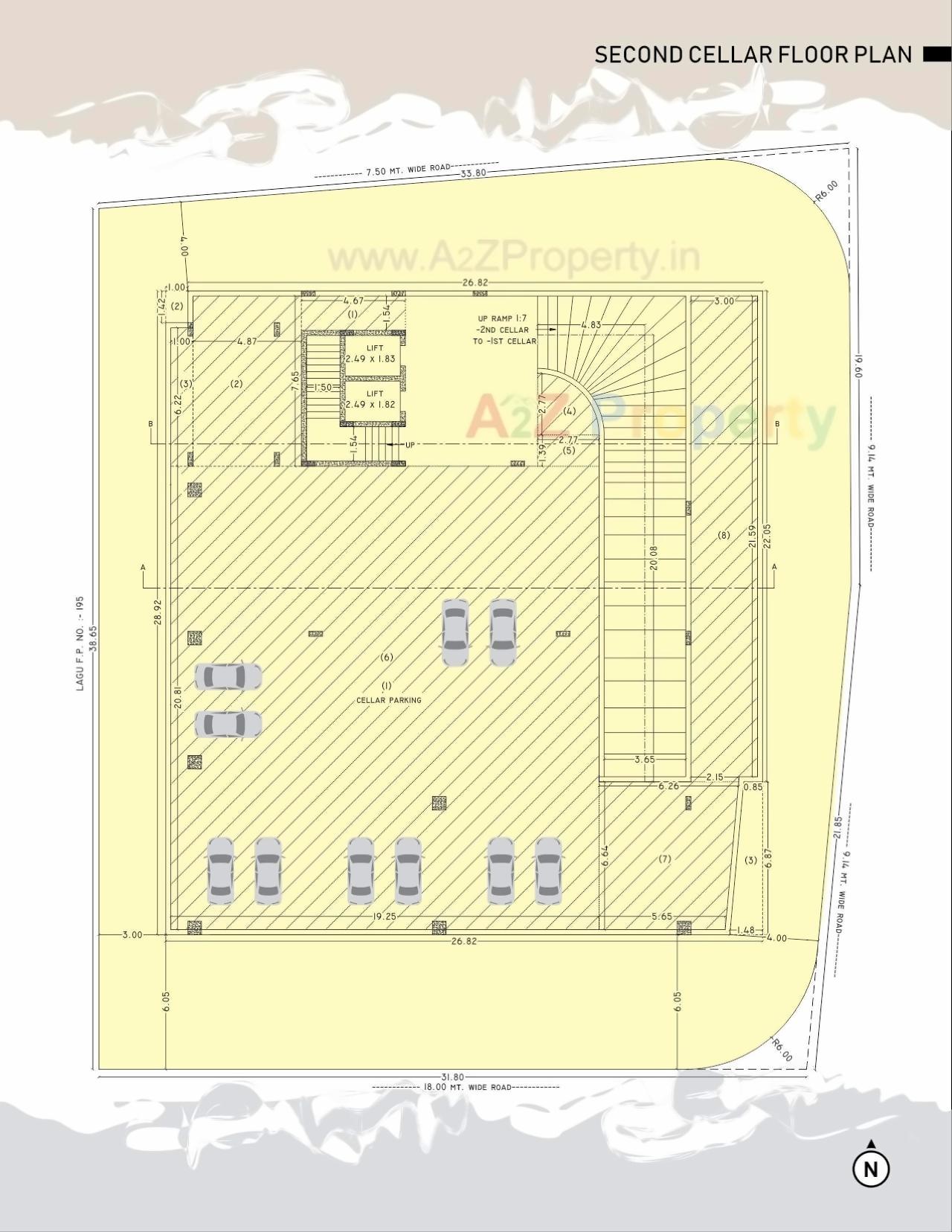 Layout of real estate project Novem Square located at Nanamava, Rajkot, Gujarat