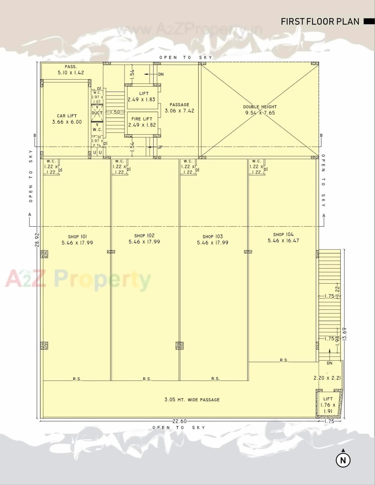 Layout of real estate project Novem Square located at Nanamava, Rajkot, Gujarat