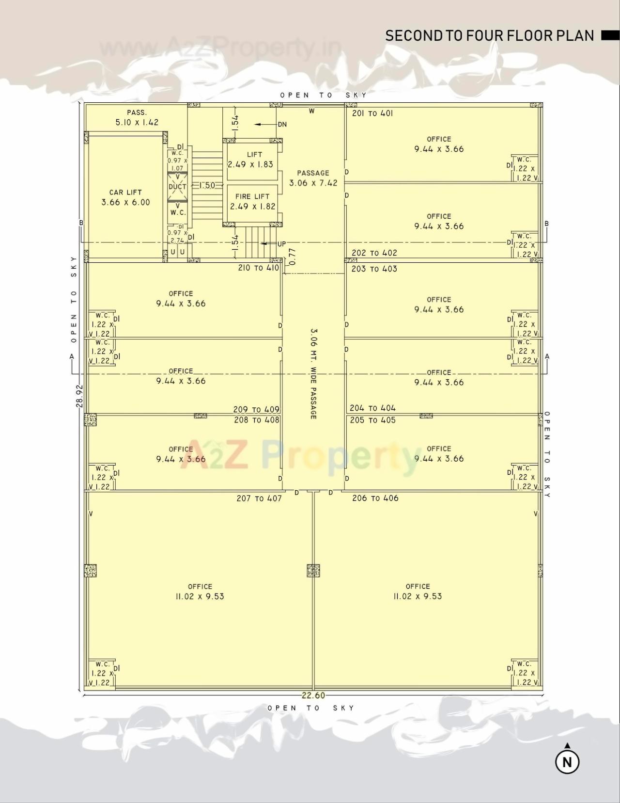 Layout of real estate project Novem Square located at Nanamava, Rajkot, Gujarat