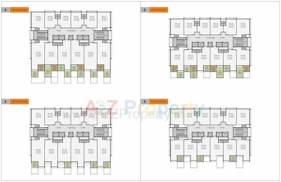 Layout of real estate project Om Decora 9 Square located at Nana-mava, Rajkot, Gujarat